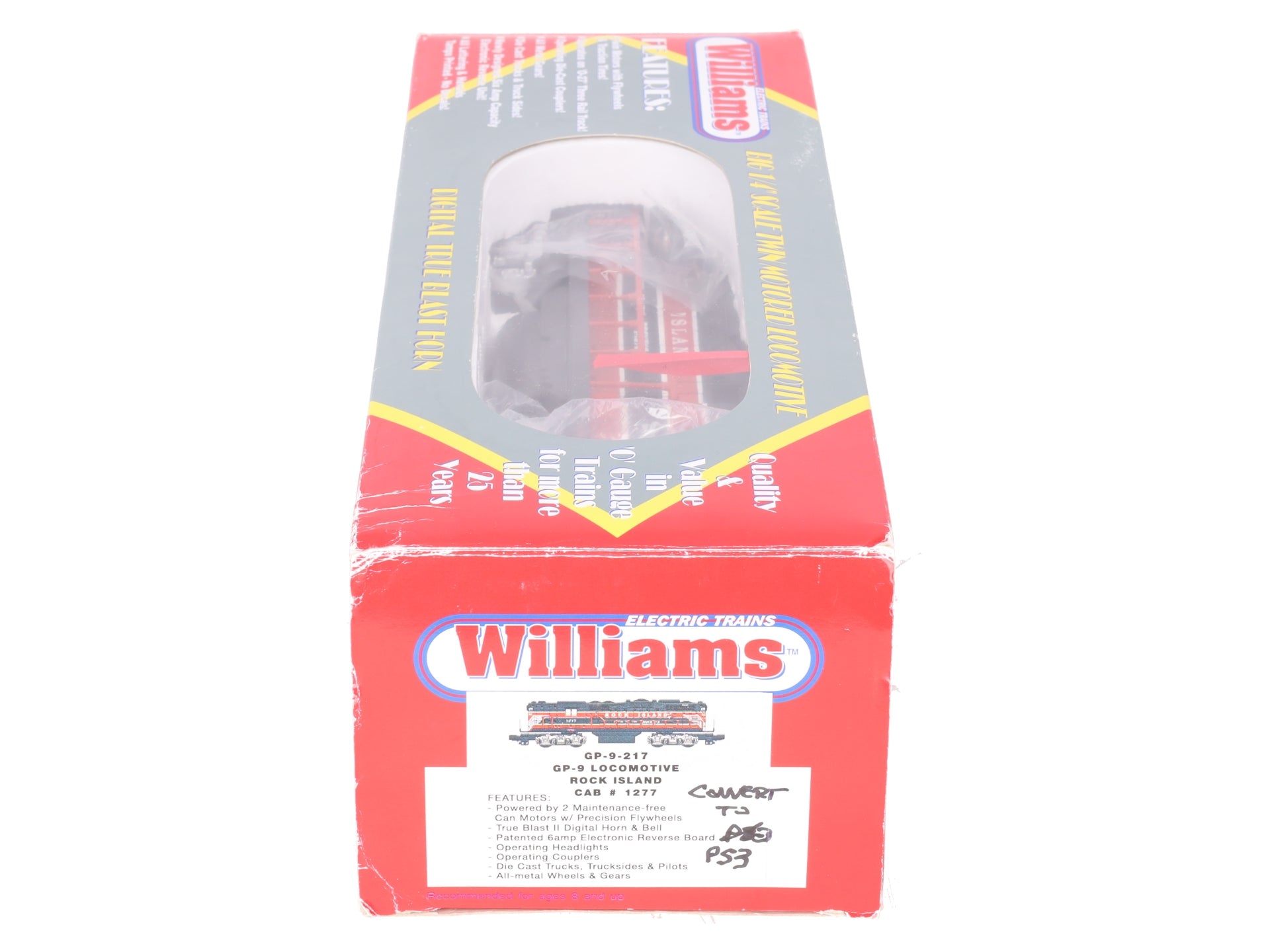 Williams GP9-217 O Gauge Rock Island GP-9 Diesel Locomotive #1277 VG/Box