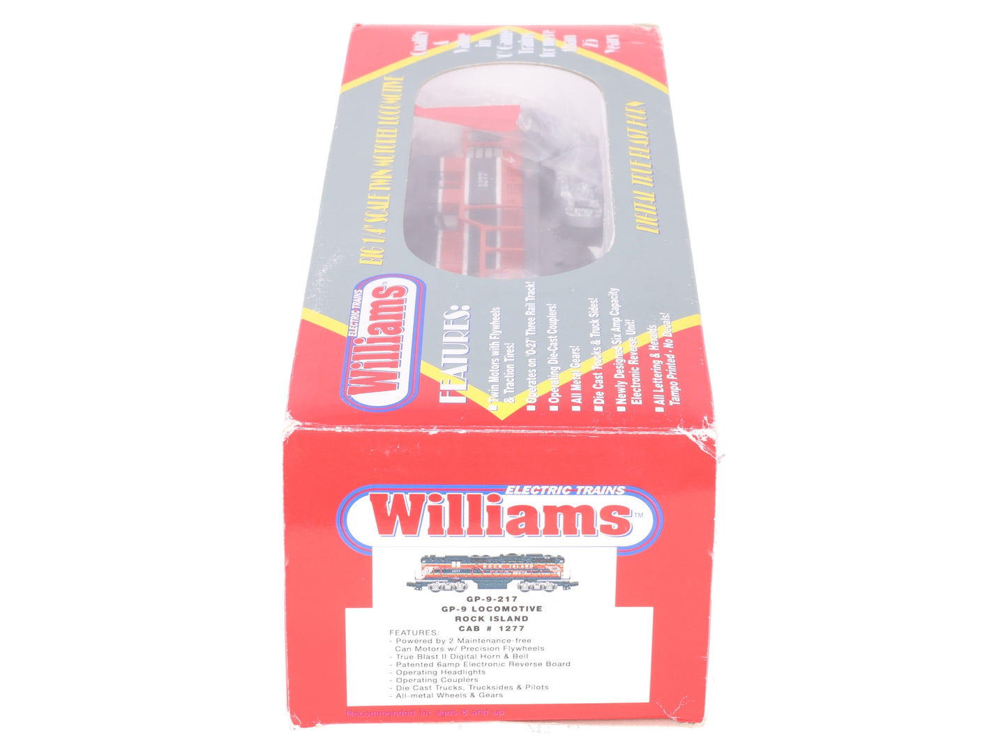 Williams GP9-217 O Gauge Rock Island GP-9 Diesel Locomotive #1277 VG/Box