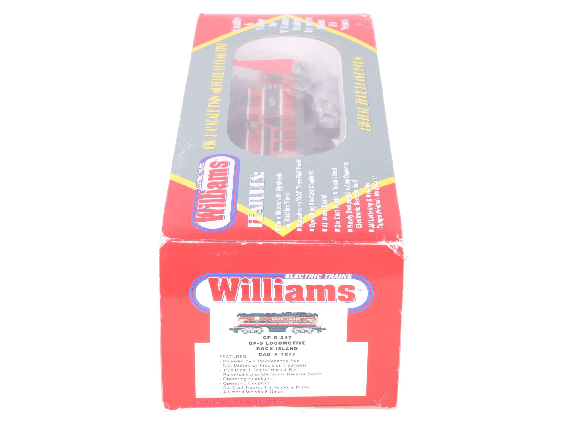 Williams GP9-217 O Gauge Rock Island GP-9 Diesel Locomotive #1277 VG/Box