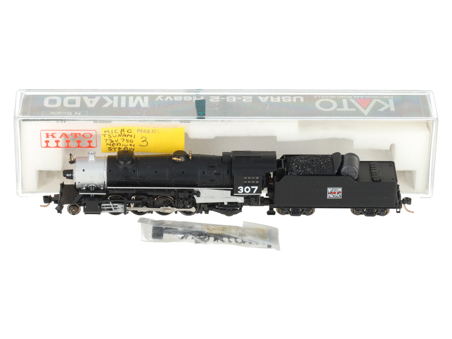 Kato 126-0207 N WP Heavy Mikado Steam Locomotive & Tender w/DCC/Sound LN/Box