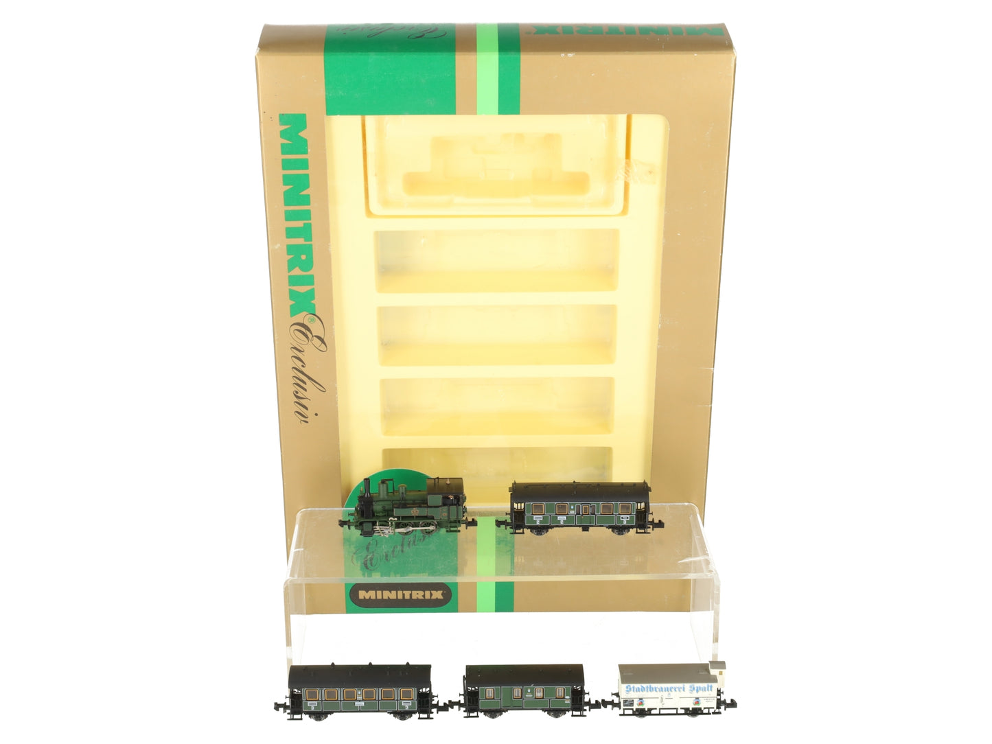 Trix 11013 N Minitrix K.Bay.Sts.B Steam Locomotive & Passenger Set LN/Box
