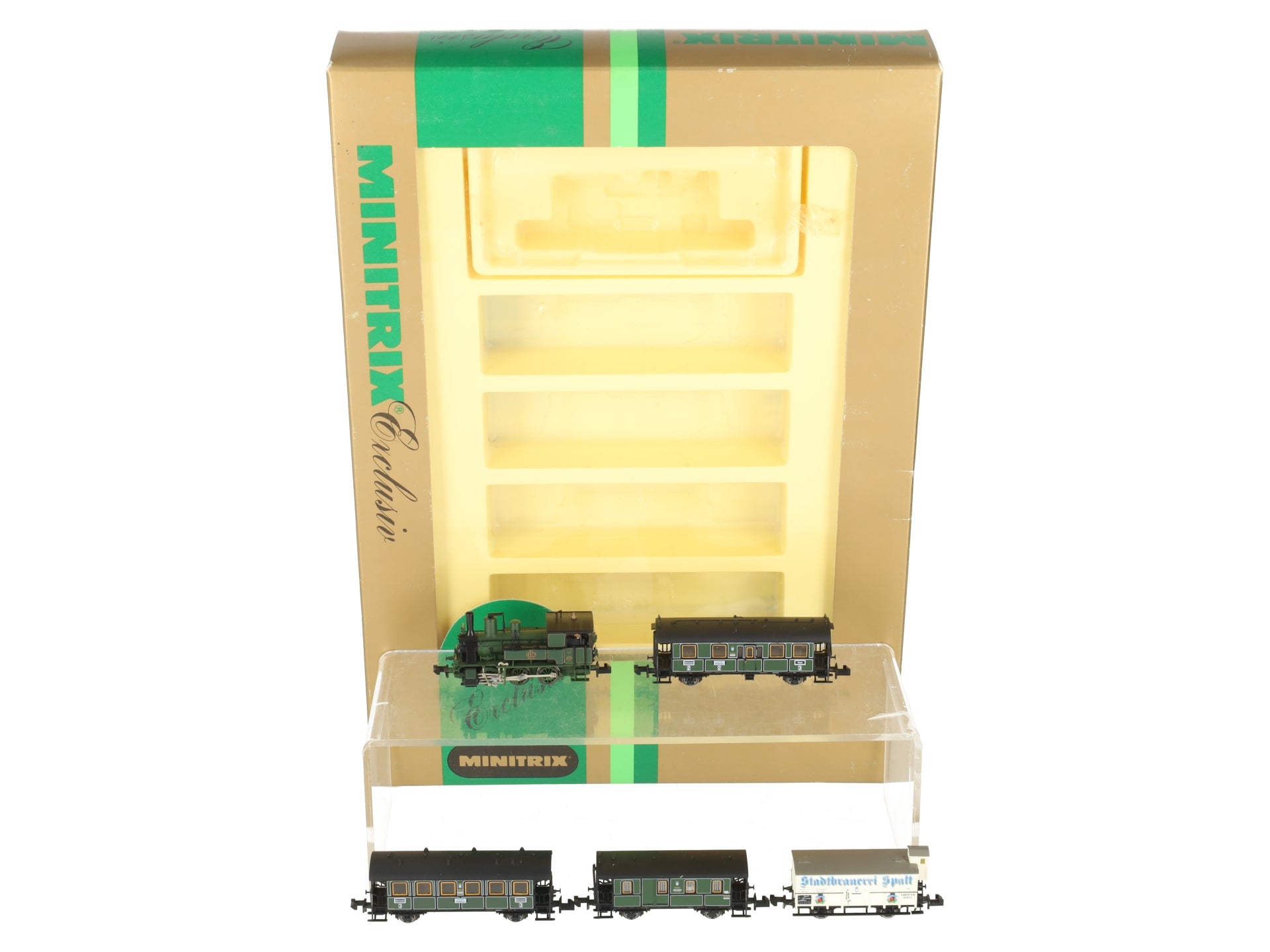 Trix 11013 N Minitrix K.Bay.Sts.B Steam Locomotive & Passenger Set LN/Box