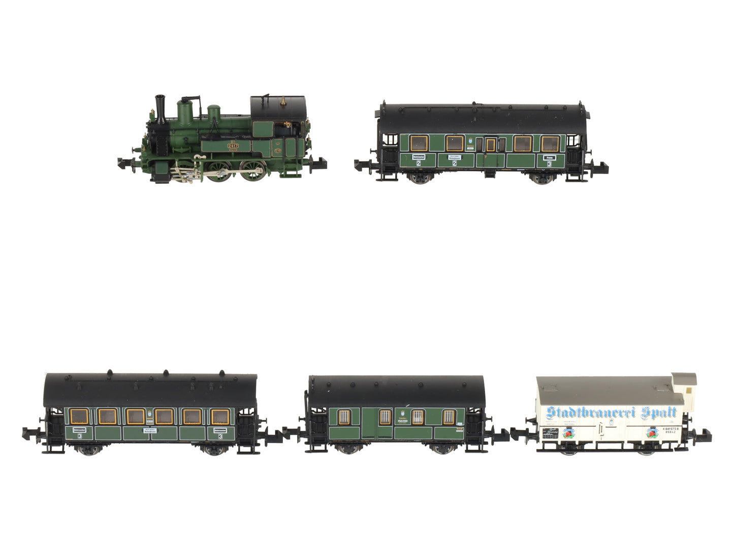 Trix 11013 N Minitrix K.Bay.Sts.B Steam Locomotive & Passenger Set LN/Box