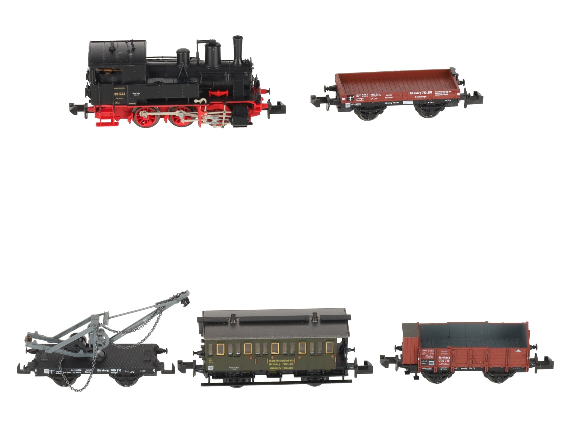 Trix 11018 N Minitrix Special Steam Locomotive & Freight Car Set LN/Box