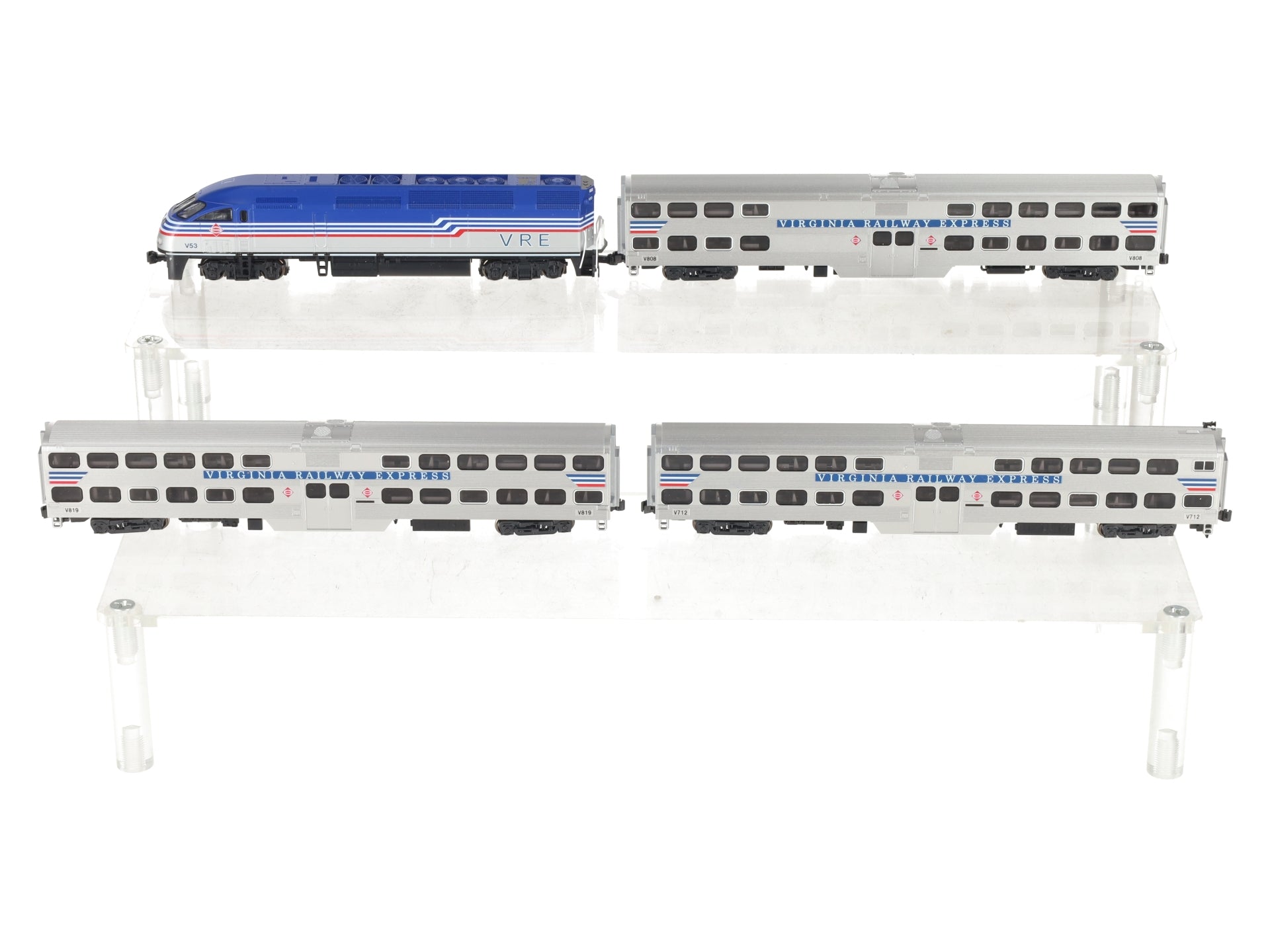 Kato 106-8705-DCC VRE Gallery MP36PH N Gauge Bi-Level Commuter Train w/DCC LN/Box