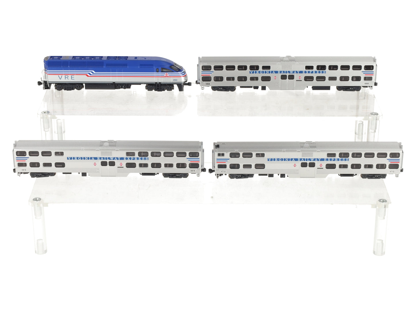 Kato 106-8705-DCC VRE Gallery MP36PH N Gauge Bi-Level Commuter Train w/DCC LN/Box
