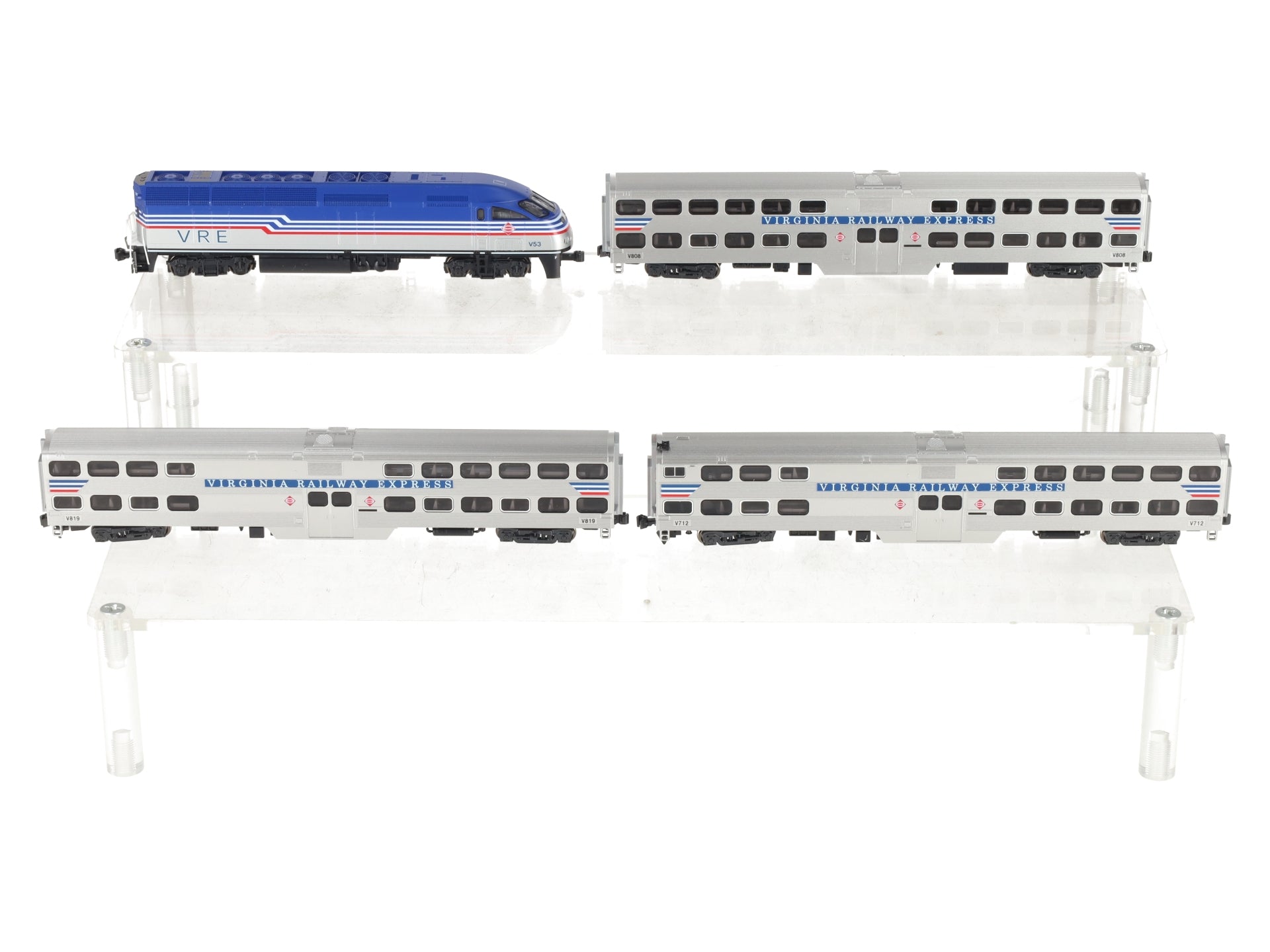 Kato 106-8705-DCC VRE Gallery MP36PH N Gauge Bi-Level Commuter Train w/DCC LN/Box