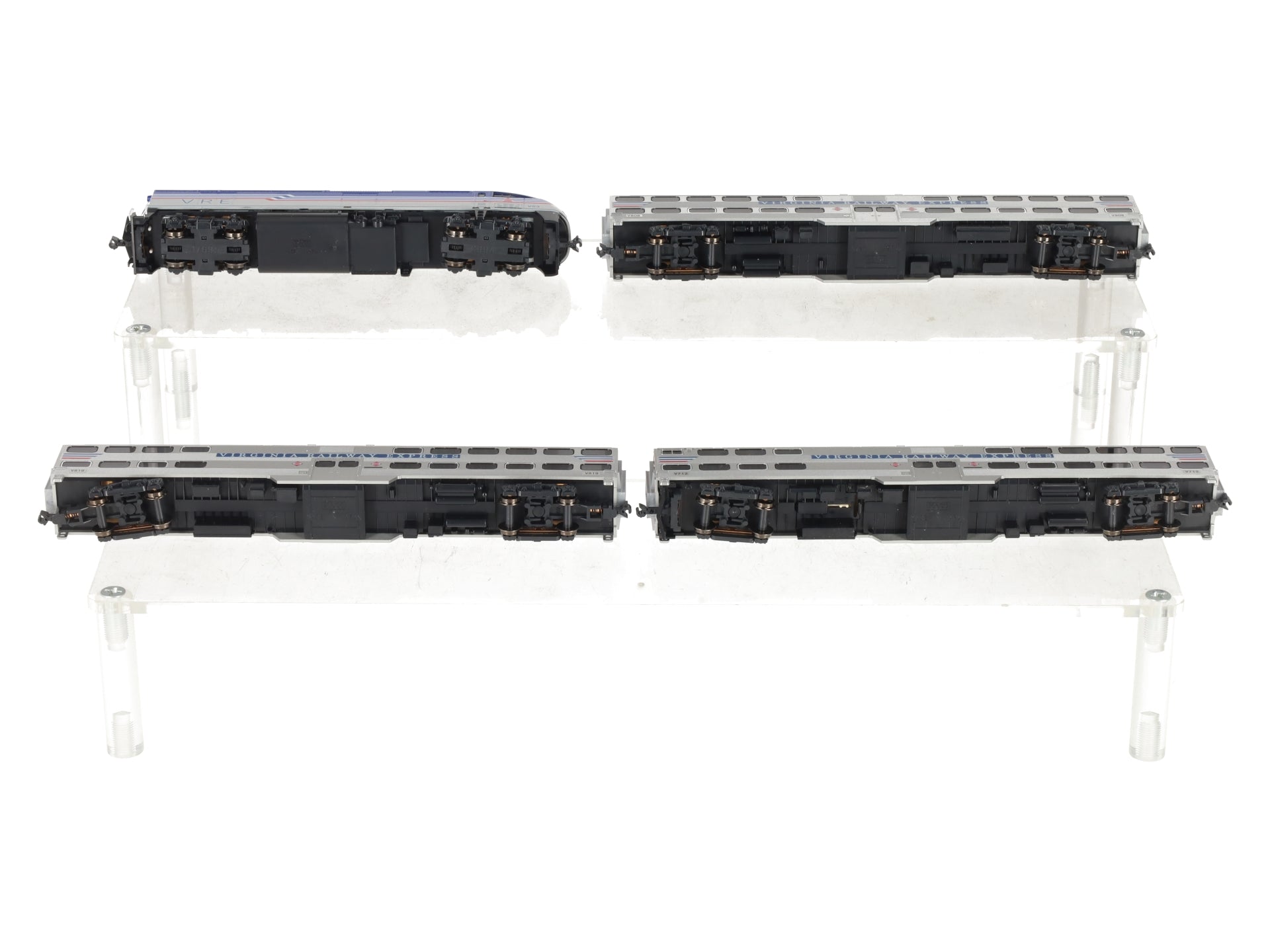 Kato 106-8705-DCC VRE Gallery MP36PH N Gauge Bi-Level Commuter Train w/DCC LN/Box