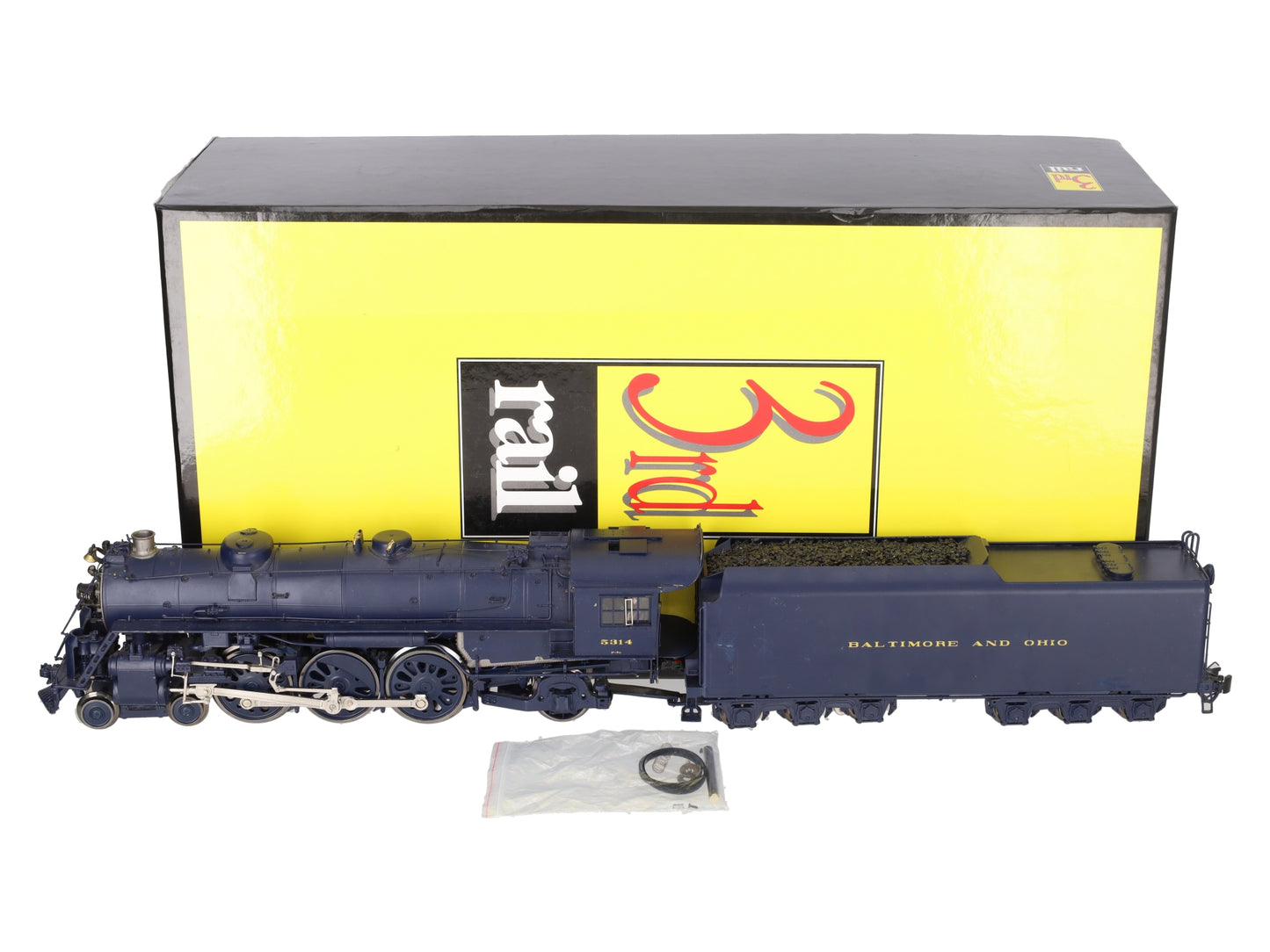 3rd Rail 5314 O BRASS B&O P-7E 4-6-2 Pacific Steam Loco & Tender - 3 Rail VG/Box