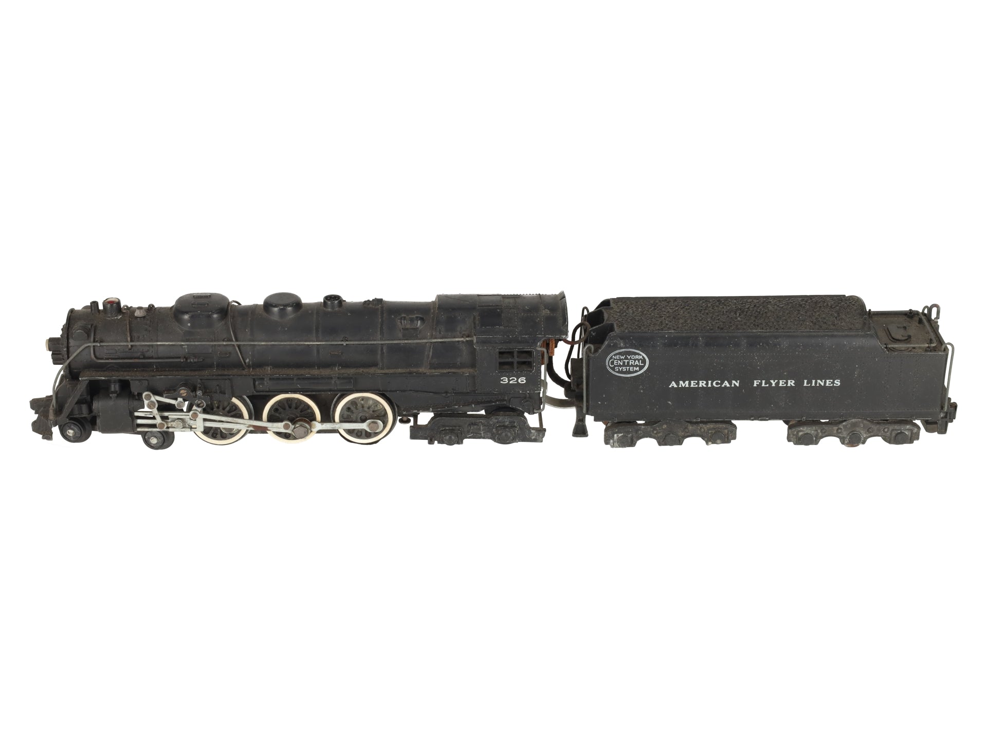 American Flyer 326 Vintage S NYC 4-6-4 Diecast Steam Locomotive & Tender VG