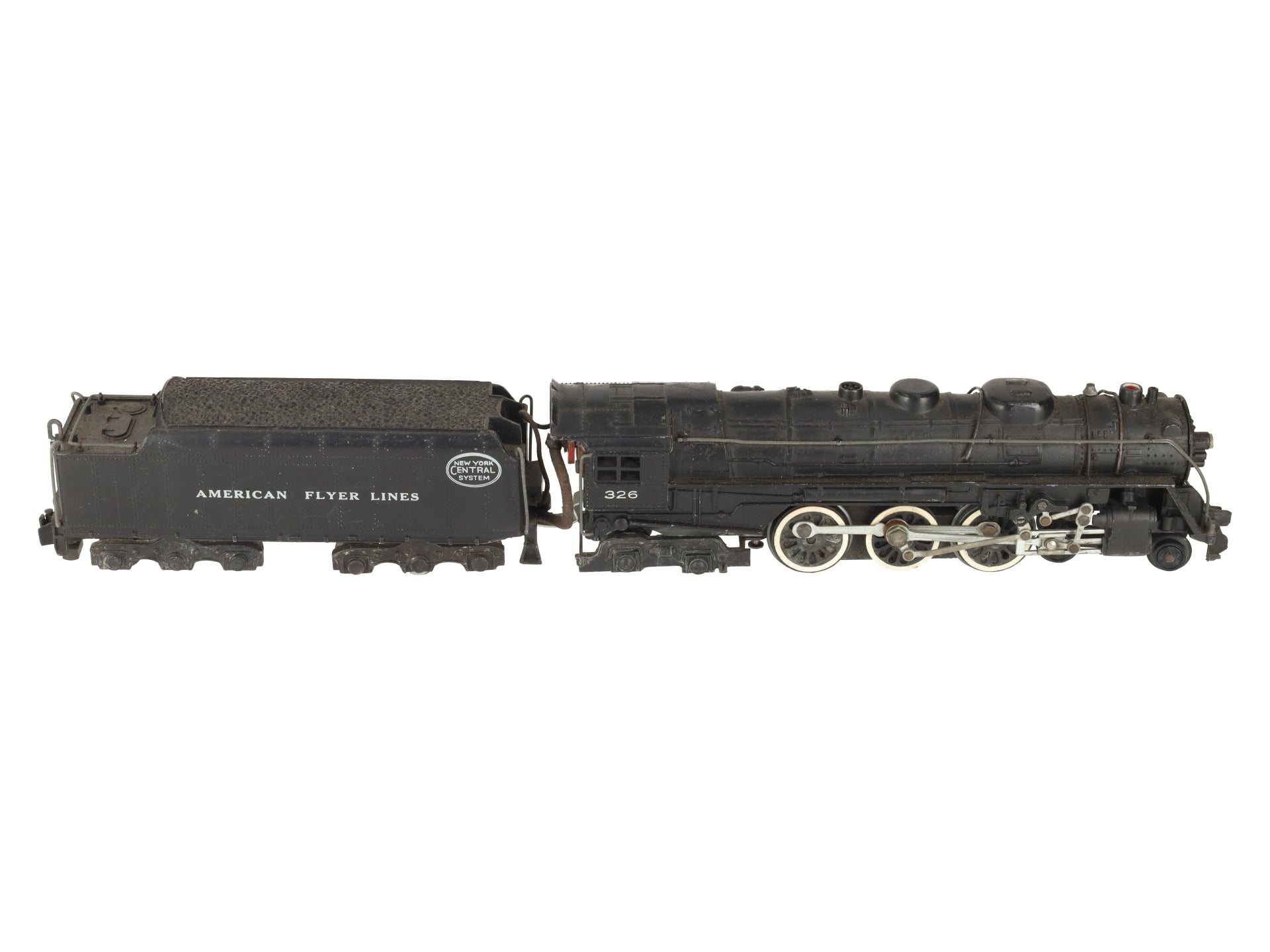 American Flyer 326 Vintage S NYC 4-6-4 Diecast Steam Locomotive & Tender VG