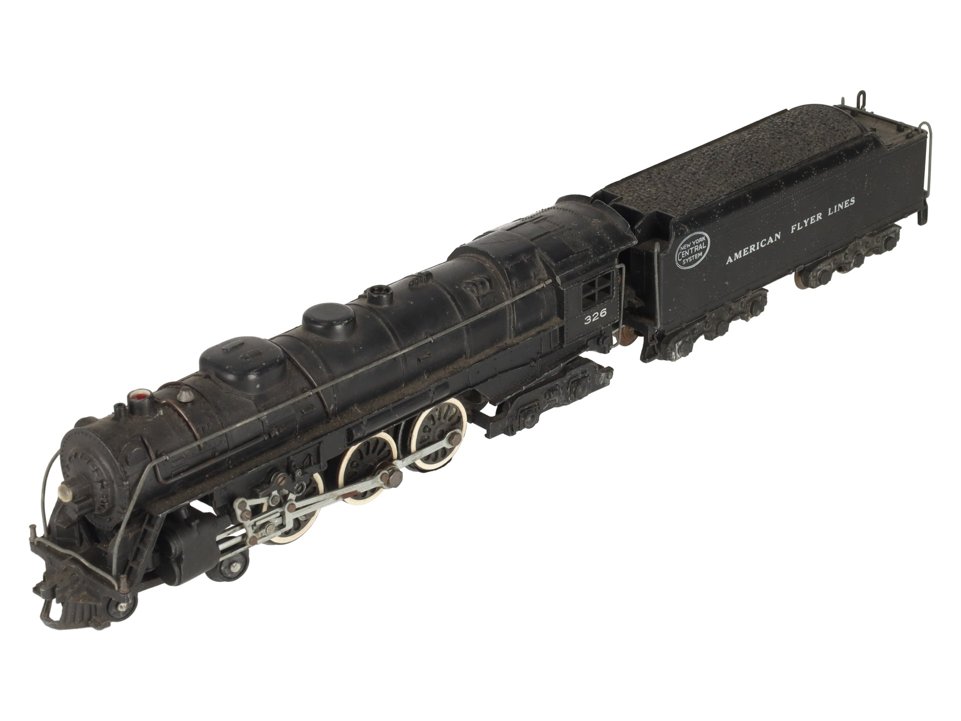 American Flyer 326 Vintage S NYC 4-6-4 Diecast Steam Locomotive & Tender VG