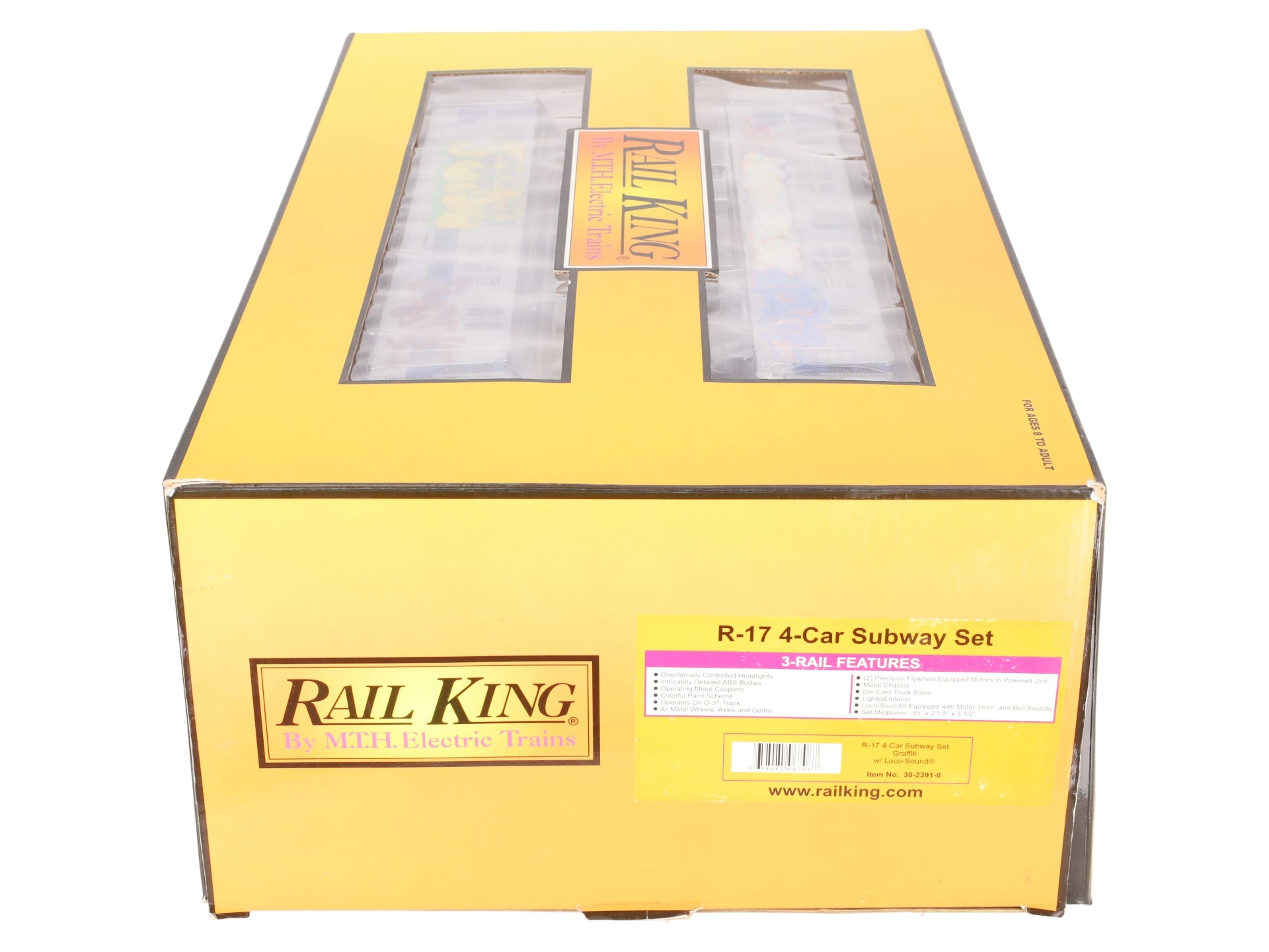 MTH 30-2391-0 O MTA - Graffiti R-17 Subway Set with Loco-Sound (Set of 4) VG/Box