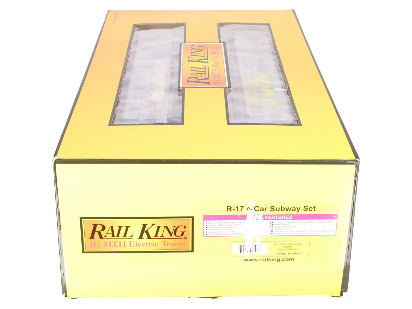 MTH 30-2391-0 O MTA - Graffiti R-17 Subway Set with Loco-Sound (Set of 4) VG/Box
