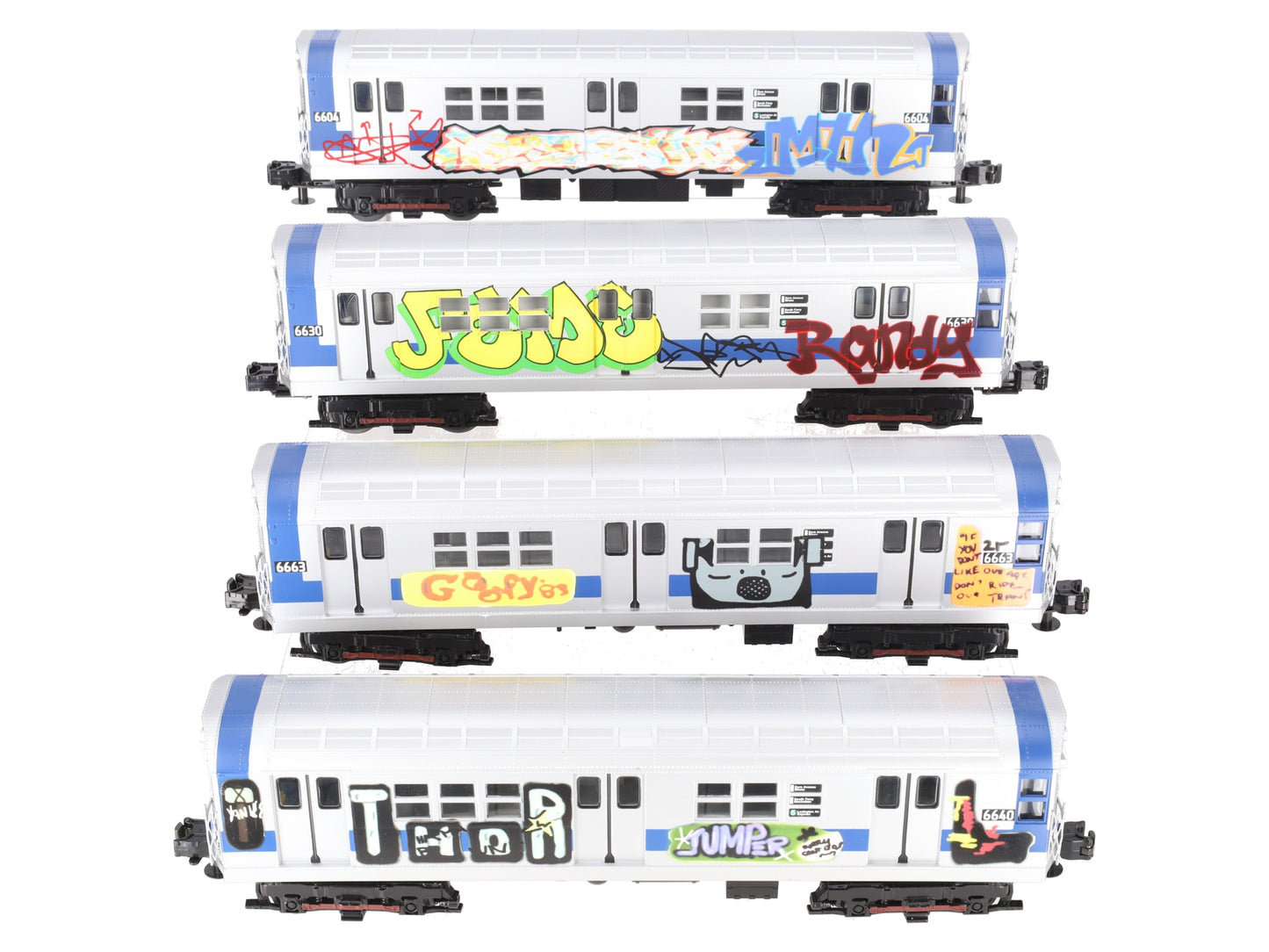MTH 30-2391-0 O MTA - Graffiti R-17 Subway Set with Loco-Sound (Set of 4) VG/Box