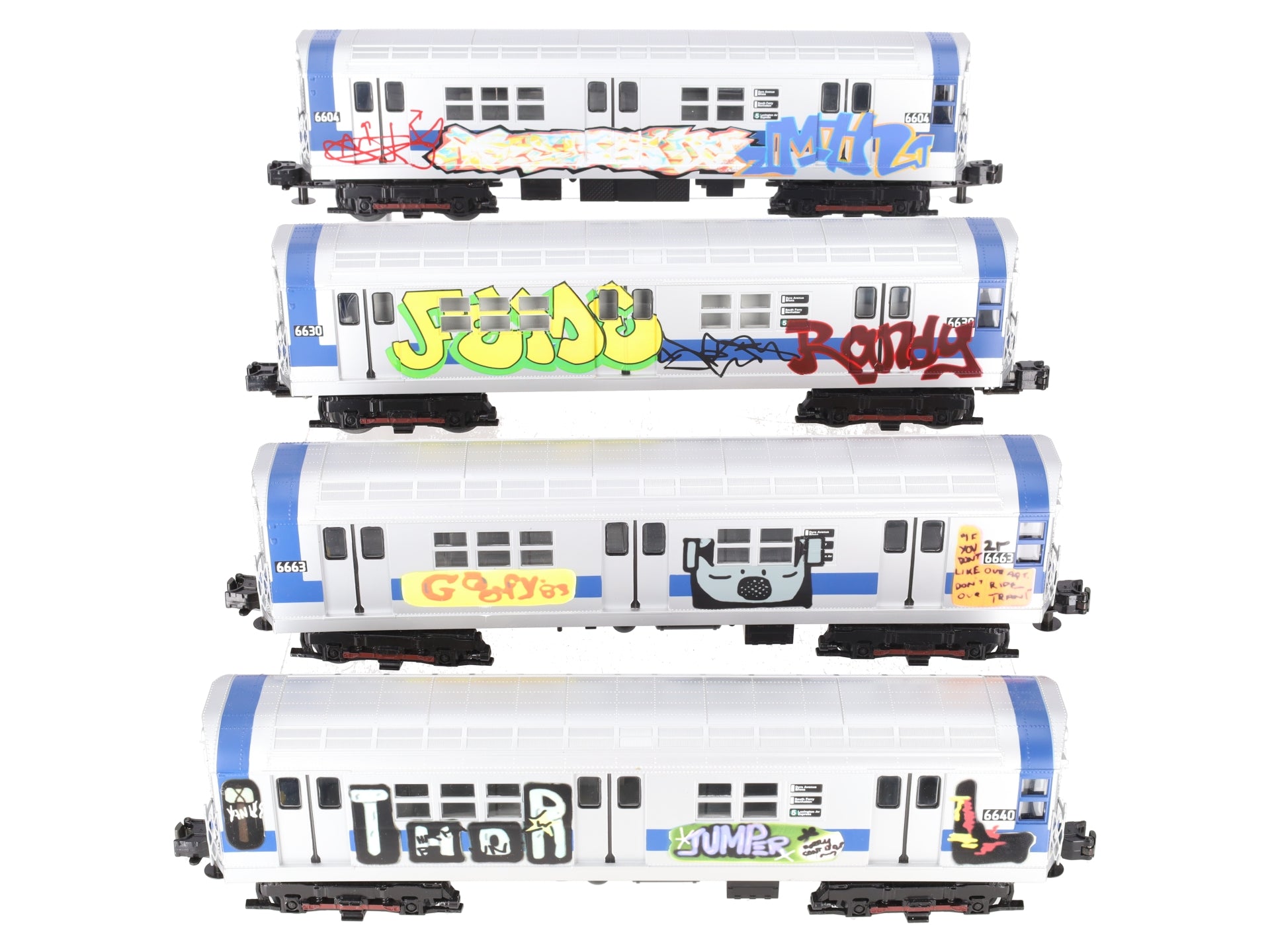 MTH 30-2391-0 O MTA - Graffiti R-17 Subway Set with Loco-Sound (Set of 4) VG/Box