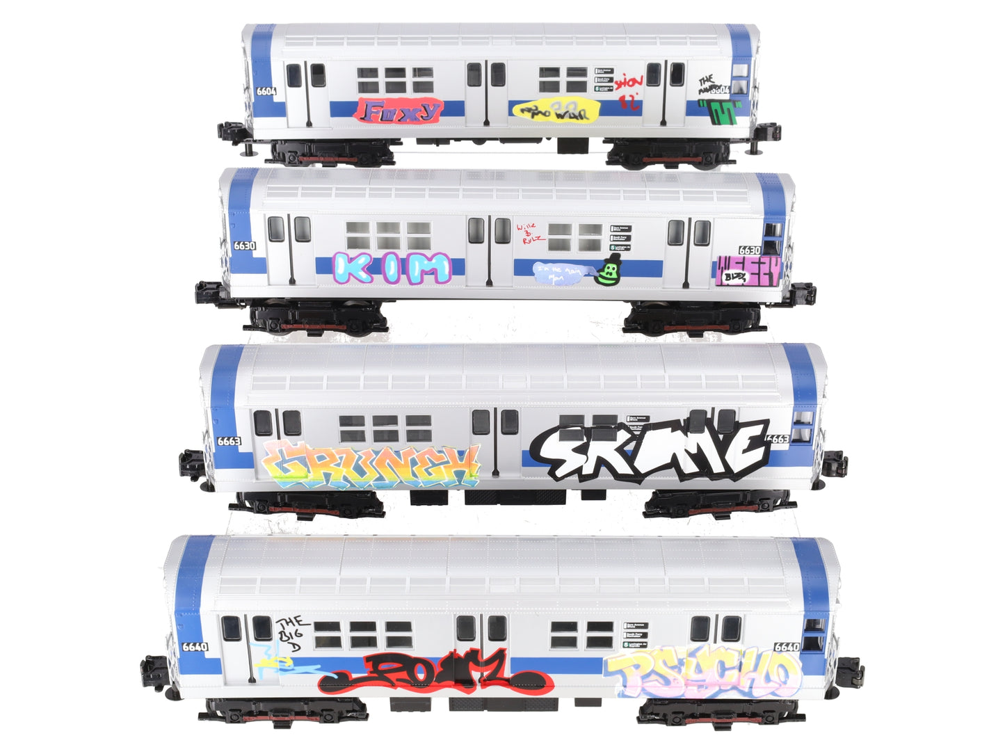 MTH 30-2391-0 O MTA - Graffiti R-17 Subway Set with Loco-Sound (Set of 4) VG/Box