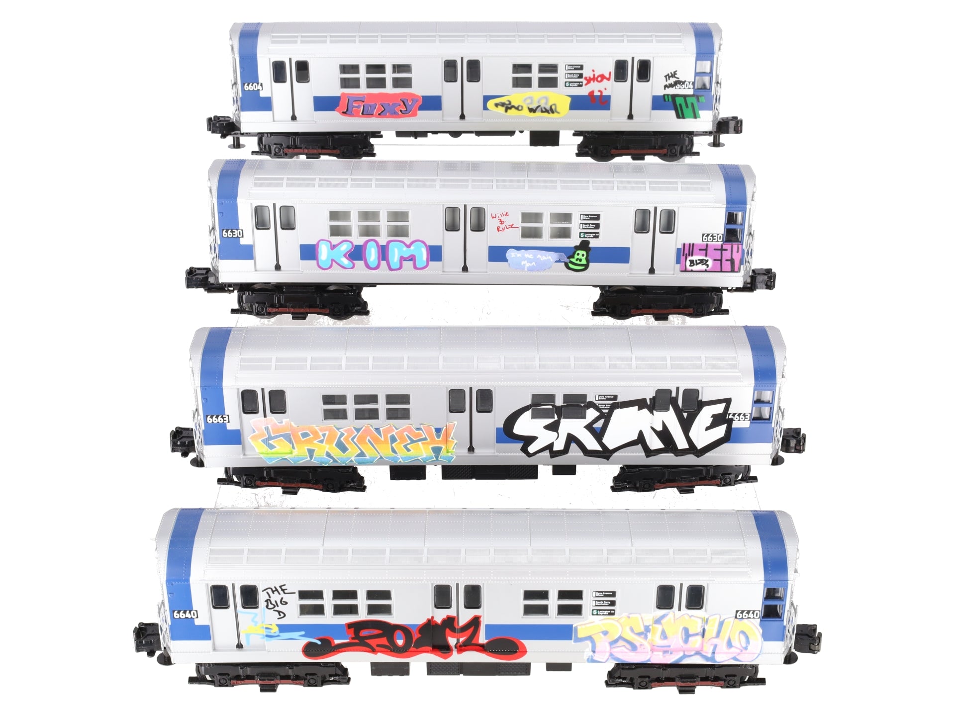 MTH 30-2391-0 O MTA - Graffiti R-17 Subway Set with Loco-Sound (Set of 4) VG/Box