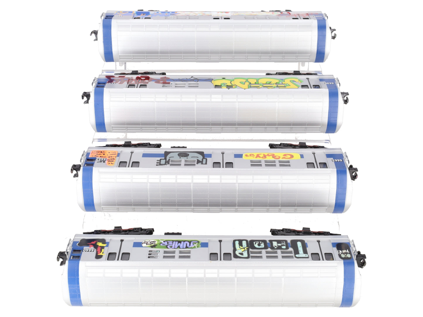 MTH 30-2391-0 O MTA - Graffiti R-17 Subway Set with Loco-Sound (Set of 4) VG/Box