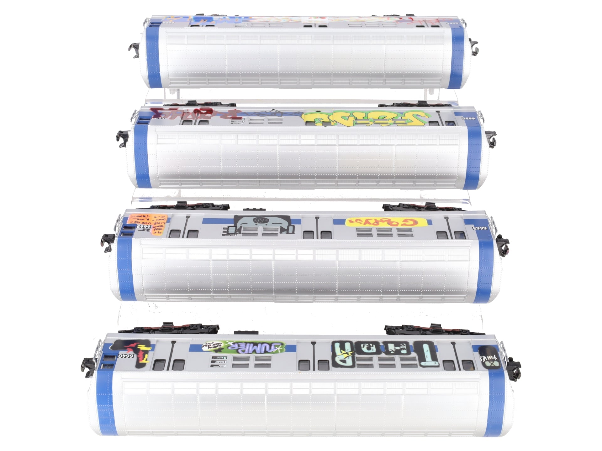 MTH 30-2391-0 O MTA - Graffiti R-17 Subway Set with Loco-Sound (Set of 4) VG/Box
