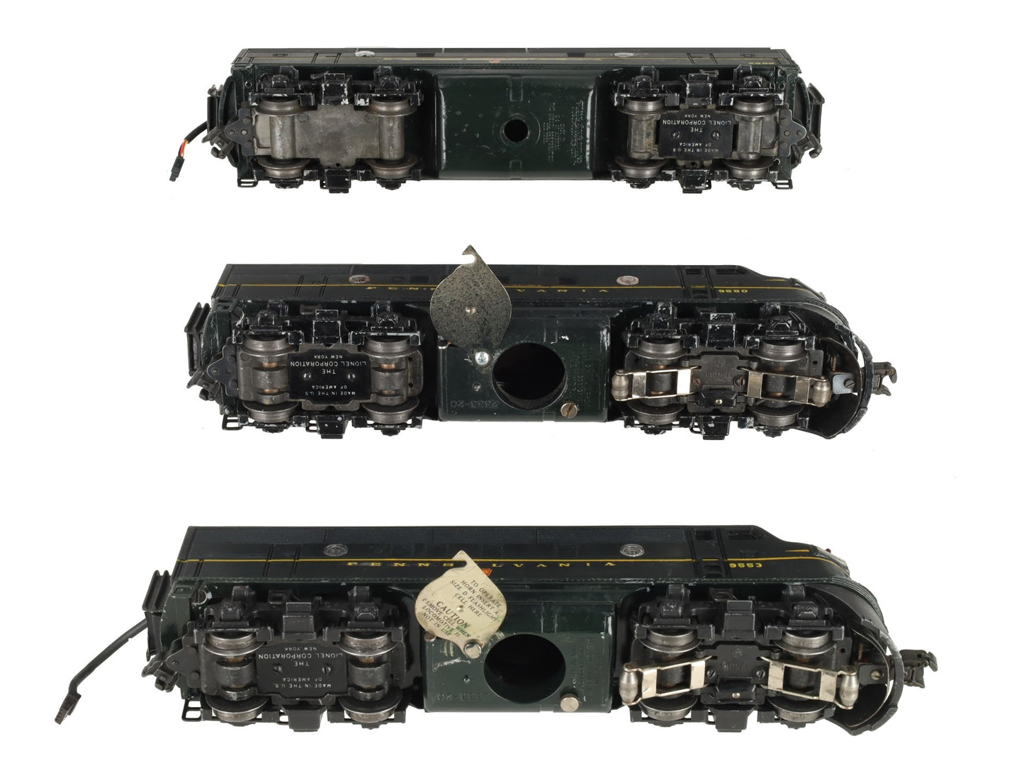 Lionel 2333 Vintage O Custom Pennsylvania RR F-3 ABA Diesel Set #9553/9559/9580