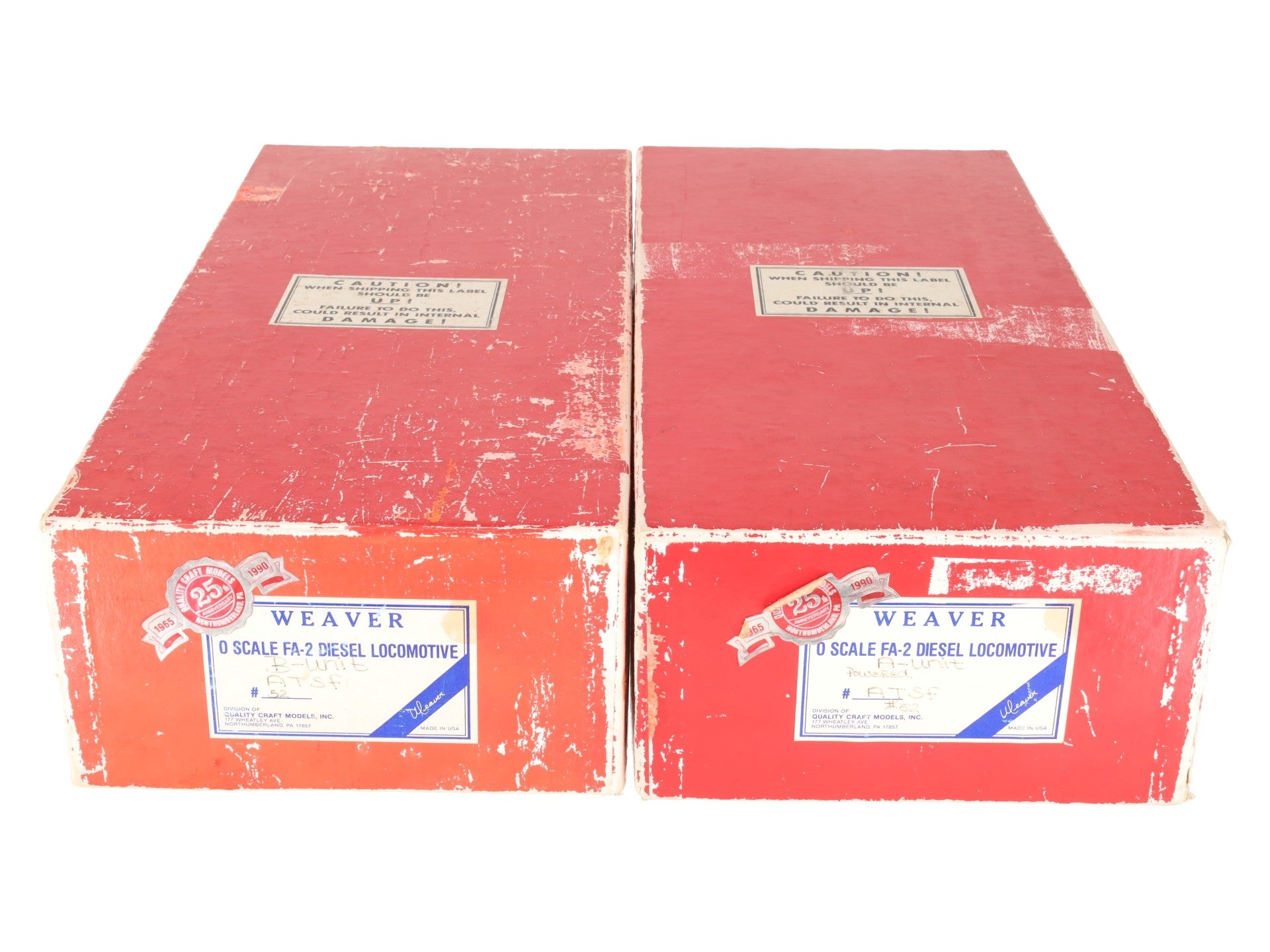Weaver 52 O Santa Fe FA-2 AB Diesel Locomotive #52 - 3 Rail VG/Box