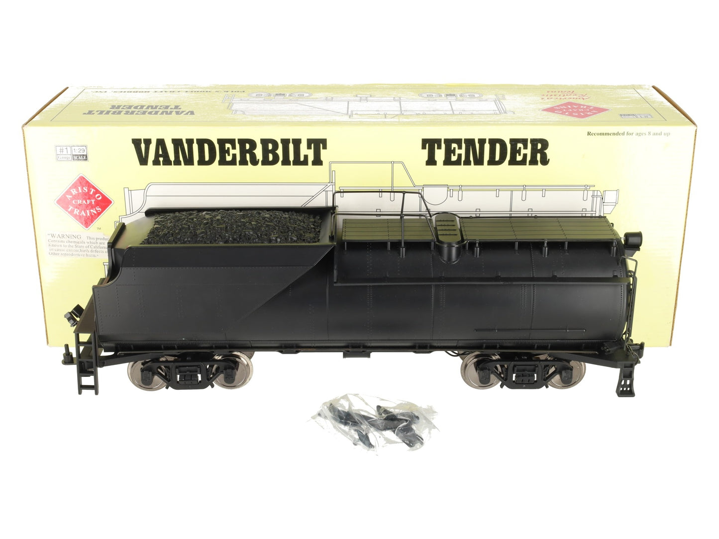 Aristo-Craft 21500 G Scale Undecorated Black 2-8-2 Mikado Steam Tender EX/Box