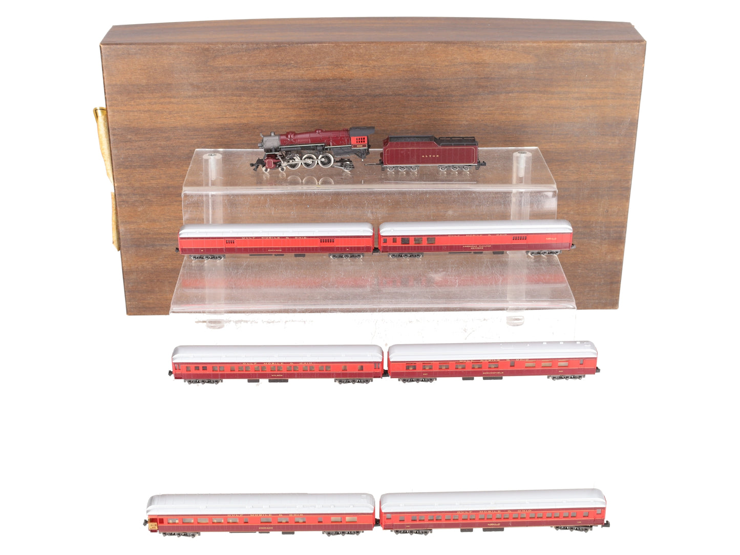 Con-Cor Gulf, Mobile & Ohio "Rebel" N Gauge Steam Passenger Train Set/Box