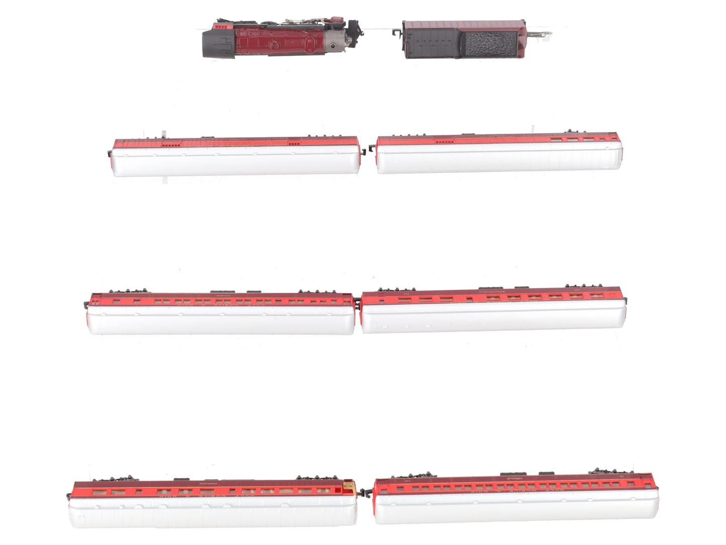 Con-Cor Gulf, Mobile & Ohio "Rebel" N Gauge Steam Passenger Train Set/Box