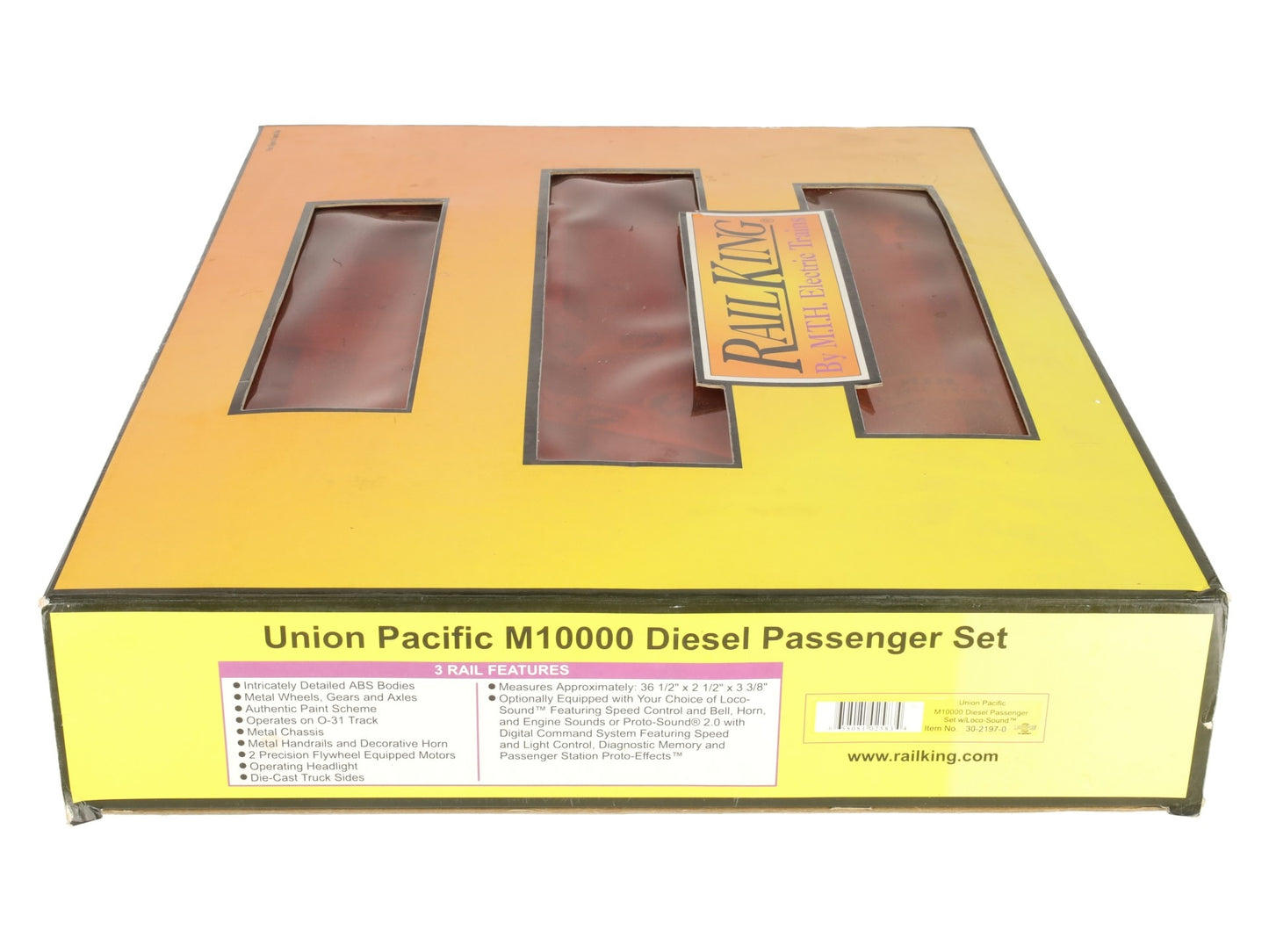 MTH 30-2197-0 Union Pacific M10000 Diesel Passenger Set w/LocoSound (Set of 3) EX/Box
