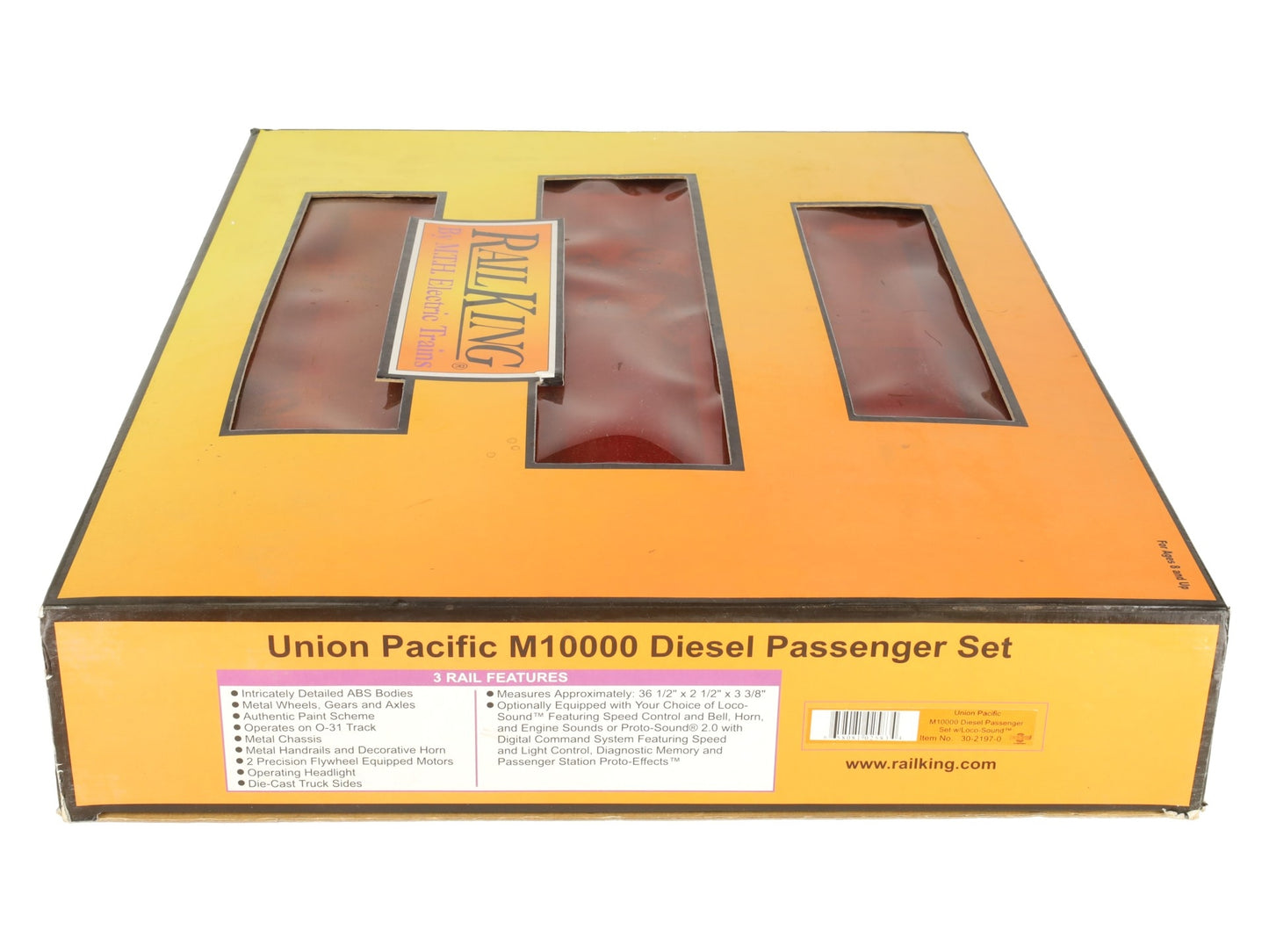 MTH 30-2197-0 Union Pacific M10000 Diesel Passenger Set w/LocoSound (Set of 3) EX/Box