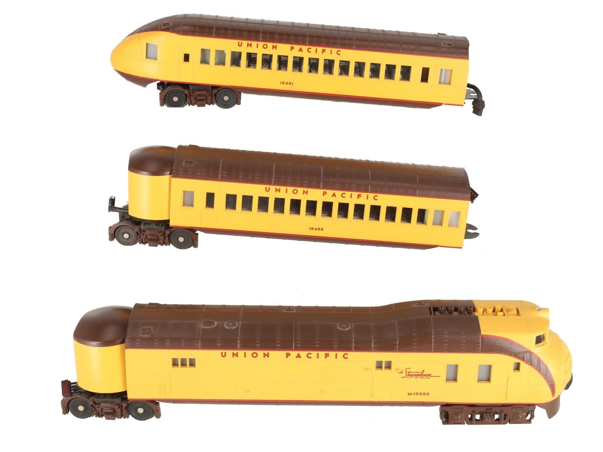 MTH 30-2197-0 Union Pacific M10000 Diesel Passenger Set w/LocoSound (Set of 3) EX/Box