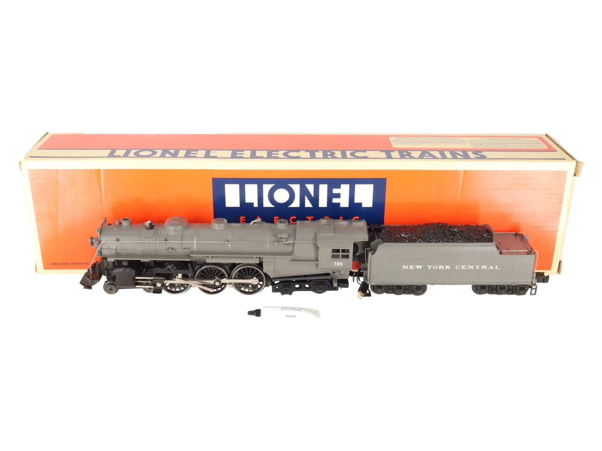 Lionel 6-18002 O New York Central 4-6-4 Hudson Steam Locomotive & Tender #785 EX/Box