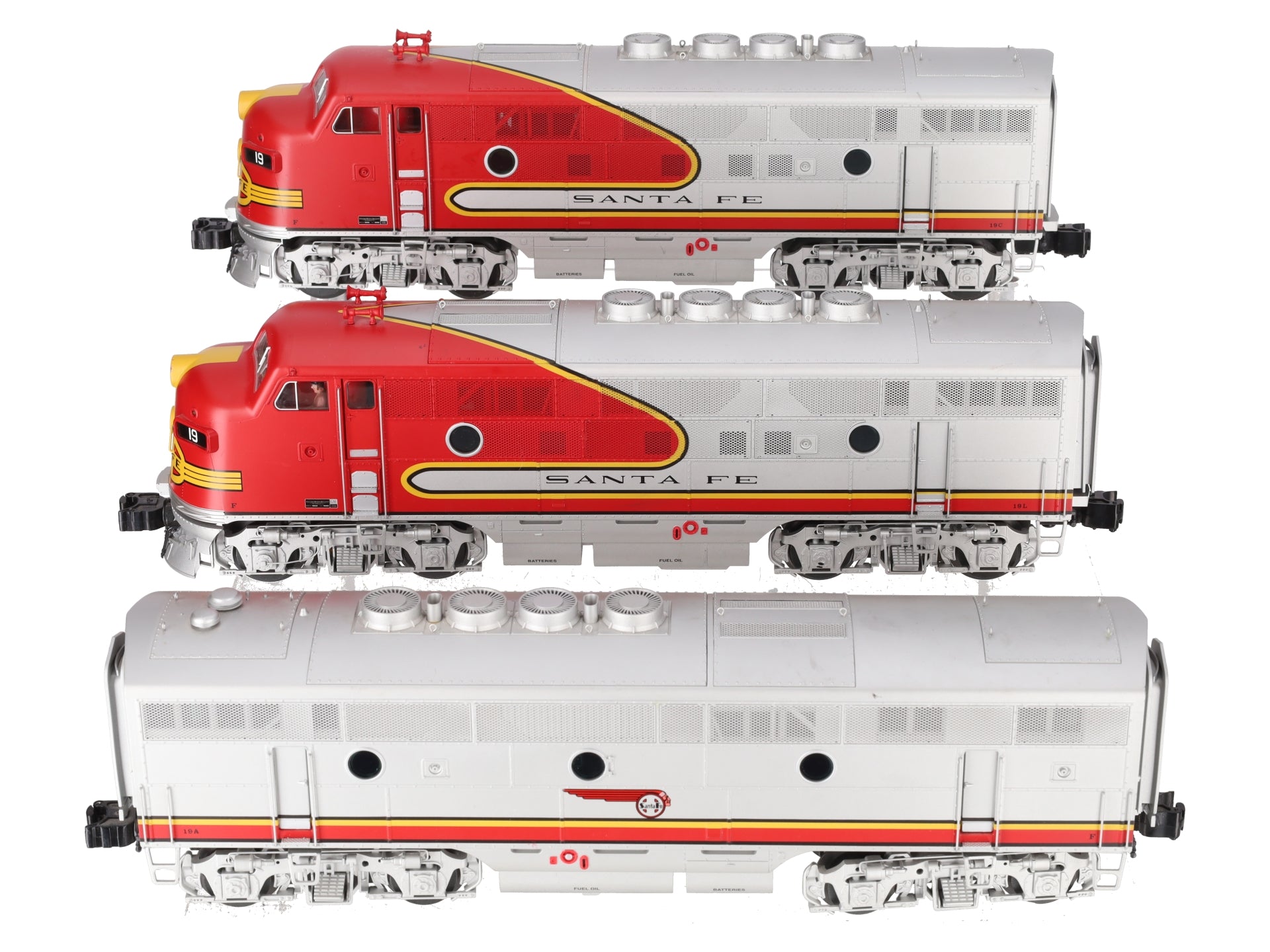 Lionel 6-14588 O Santa Fe F3 ABA Diesel Locomotive Set EX/Box