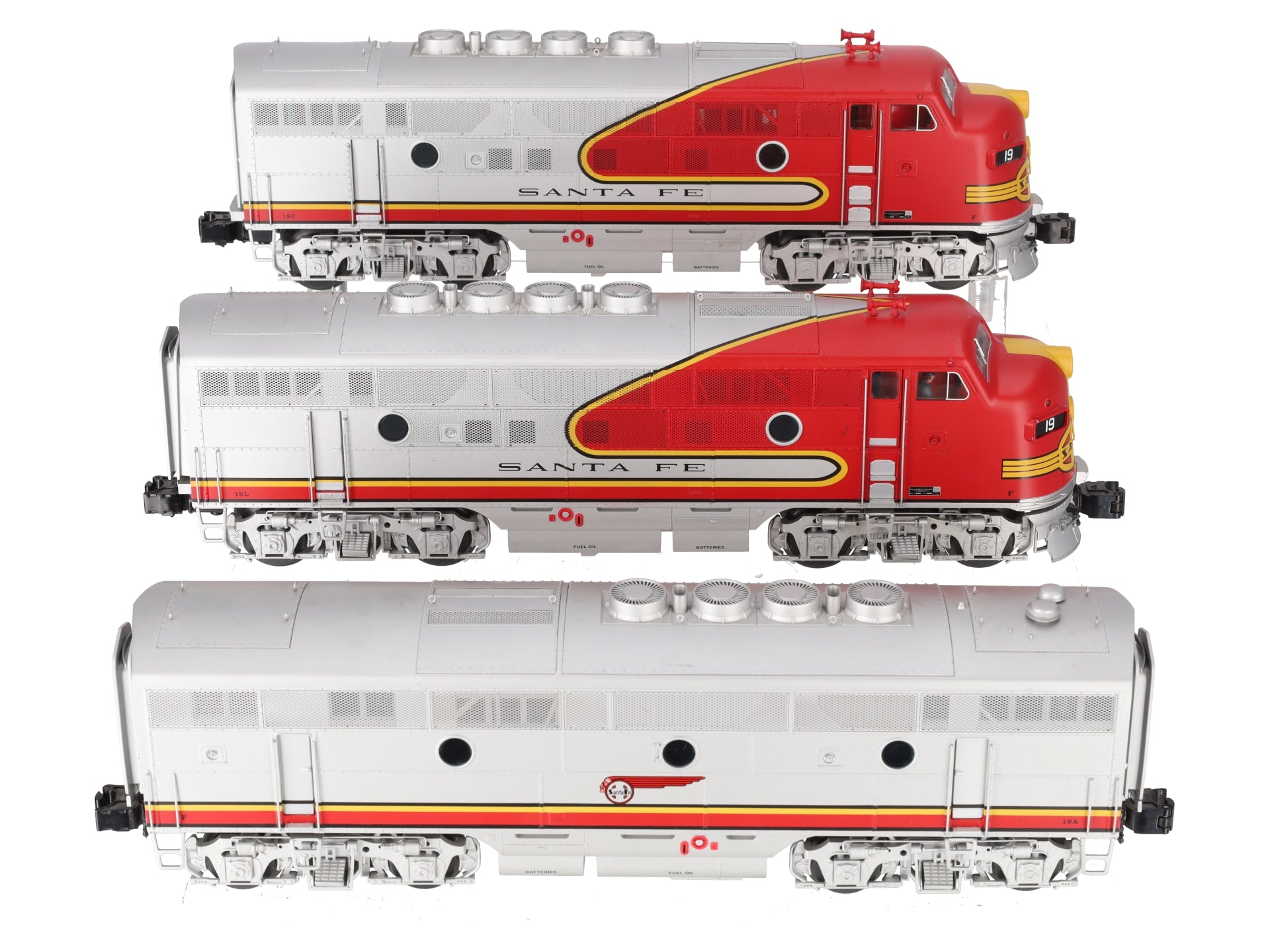 Lionel 6-14588 O Santa Fe F3 ABA Diesel Locomotive Set EX/Box