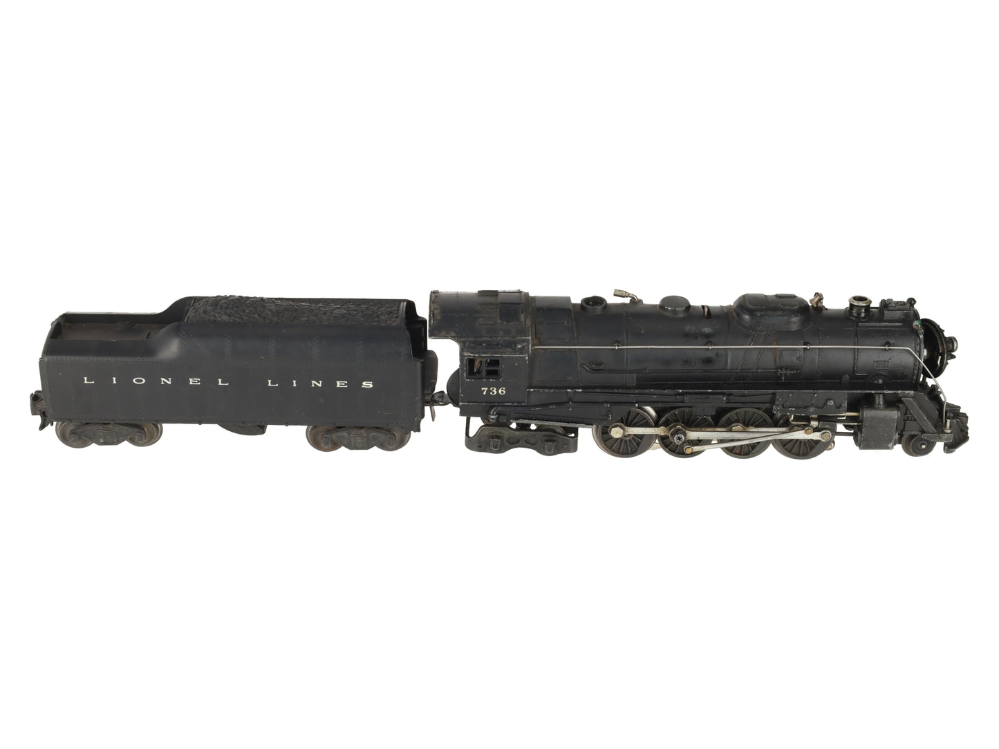 Lionel 736 Vintage O 2-8-4 Lionel Lines Steam Locomotive with 2046W Tender VG