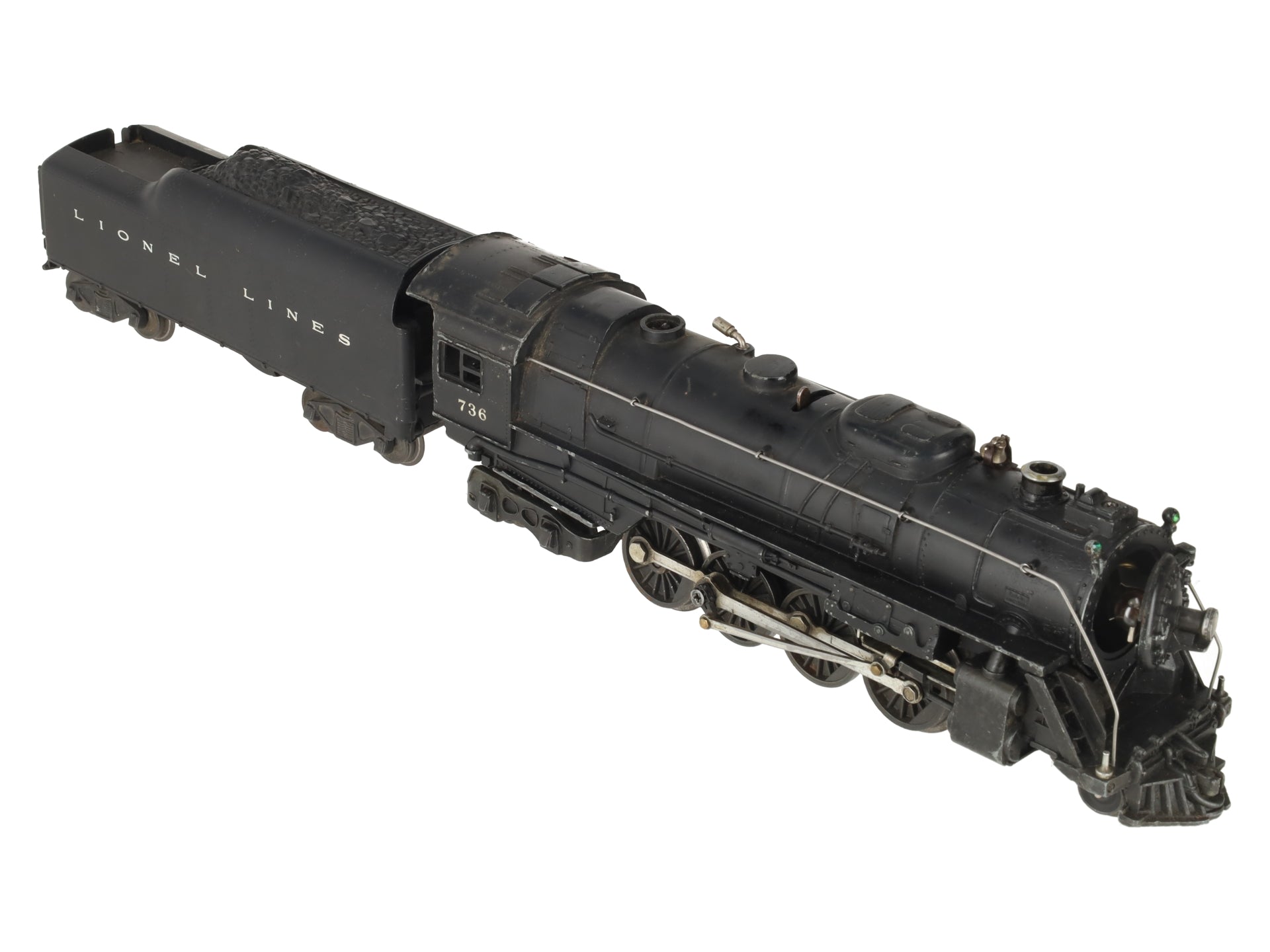 Lionel 736 Vintage O 2-8-4 Lionel Lines Steam Locomotive with 2046W Tender VG