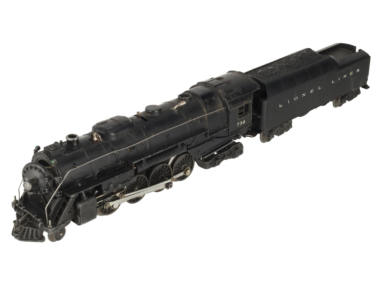 Lionel 736 Vintage O 2-8-4 Lionel Lines Steam Locomotive with 2046W Tender VG