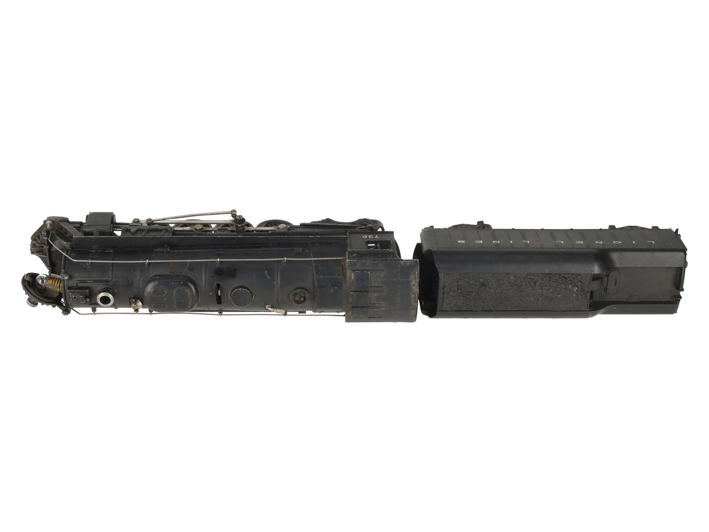 Lionel 736 Vintage O 2-8-4 Lionel Lines Steam Locomotive with 2046W Tender VG