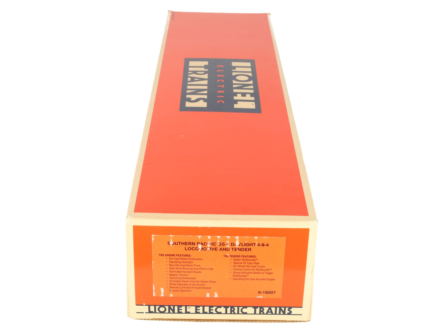 Lionel 6-18007 O Gauge SP Daylight 4-8-4 Steam Locomotive & Tender #4410 EX/Box