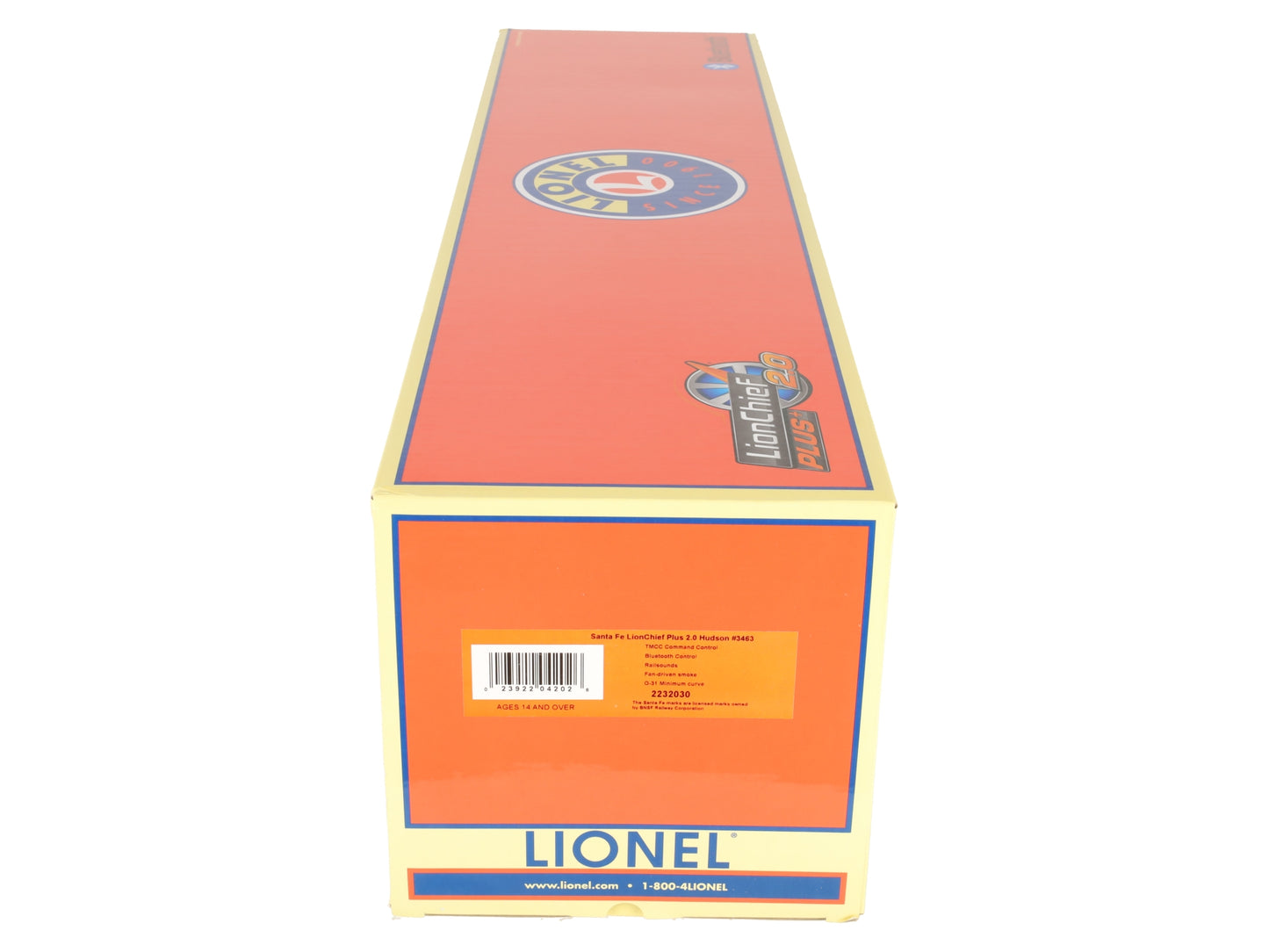Lionel 2232030 O Santa Fe LionChief Plus 2.0 Hudson Steam Locomotive #3463 EX/Box