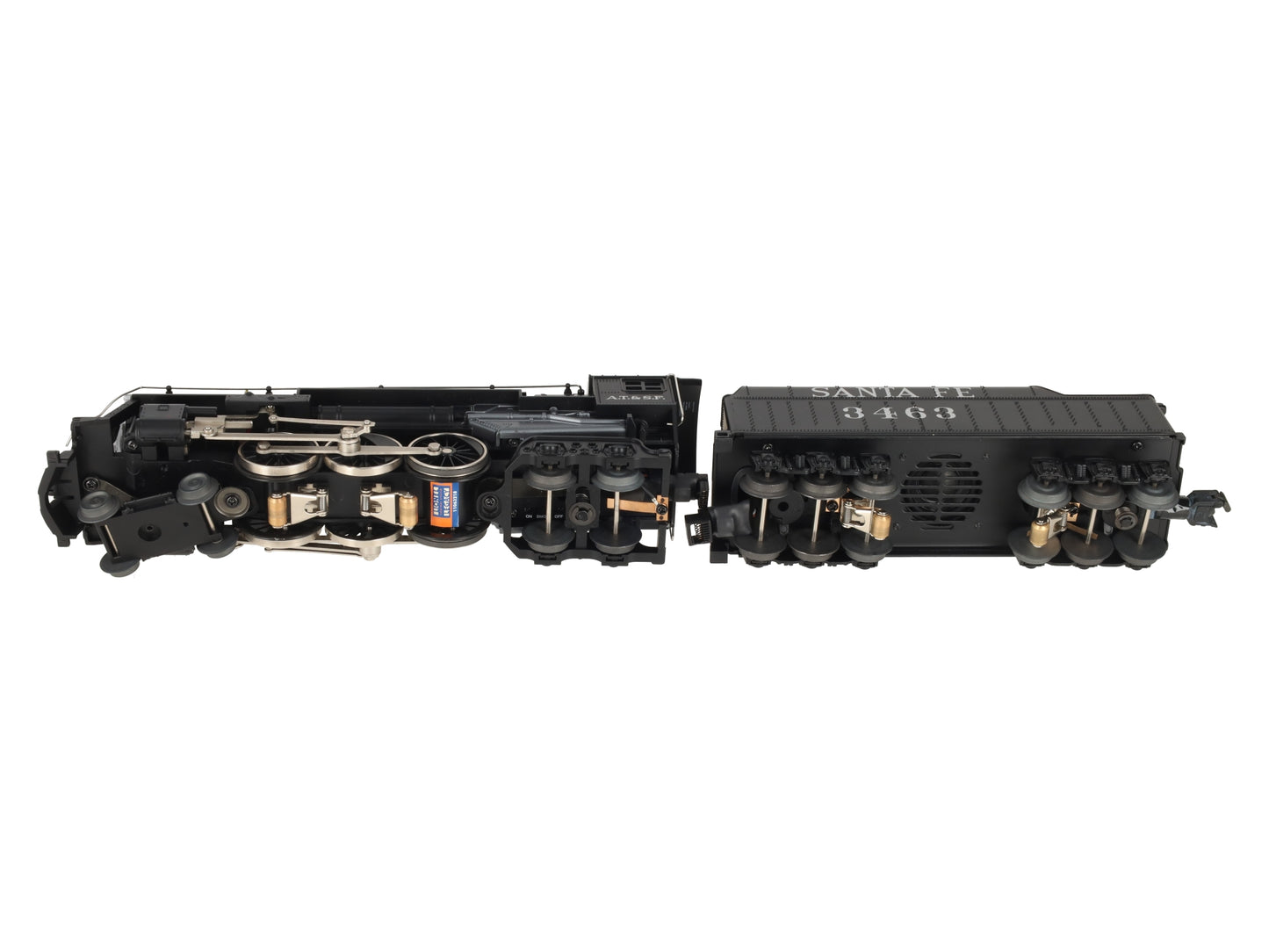 Lionel 2232030 O Santa Fe LionChief Plus 2.0 Hudson Steam Locomotive #3463 EX/Box
