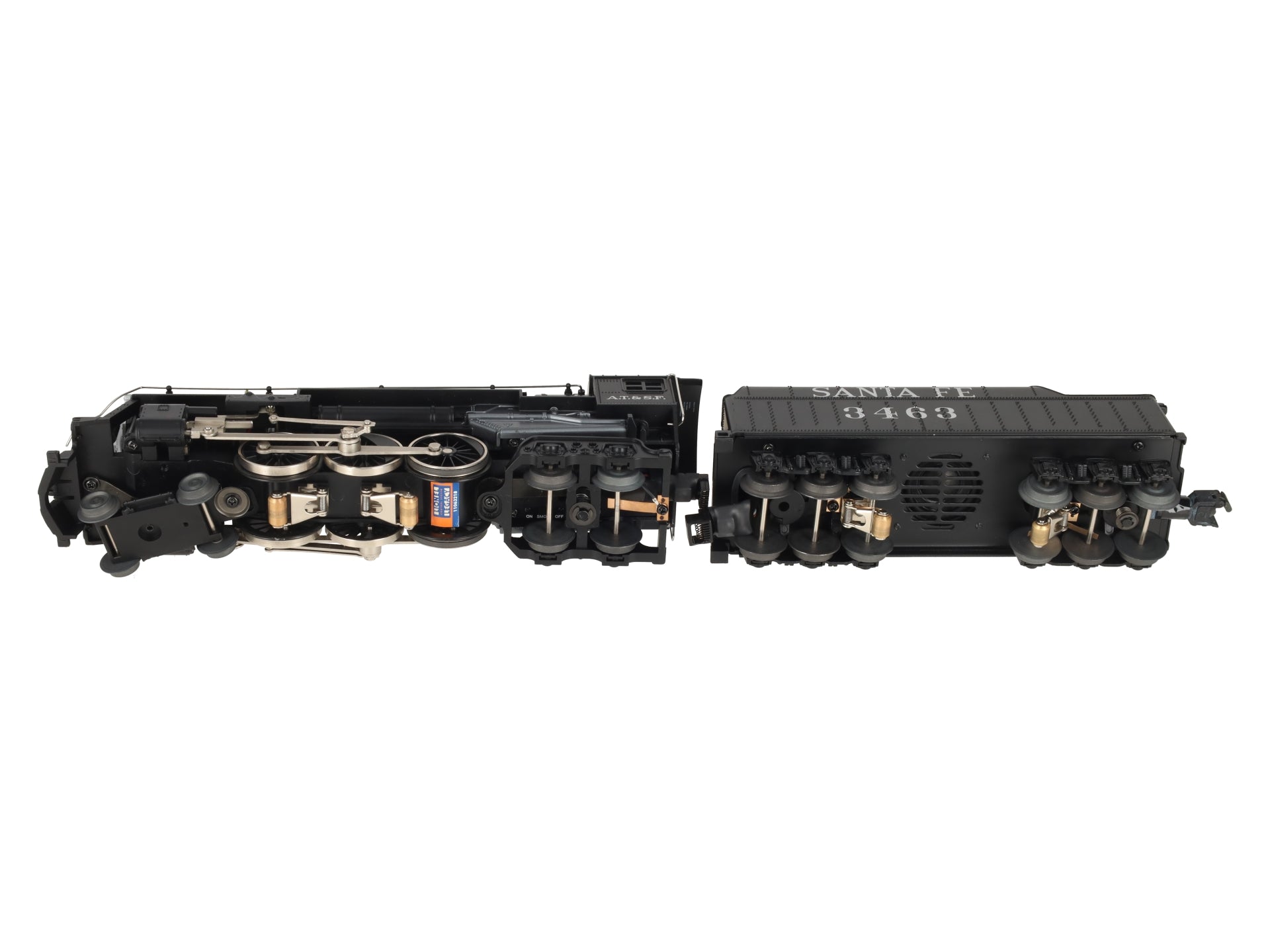 Lionel 2232030 O Santa Fe LionChief Plus 2.0 Hudson Steam Locomotive #3463 EX/Box