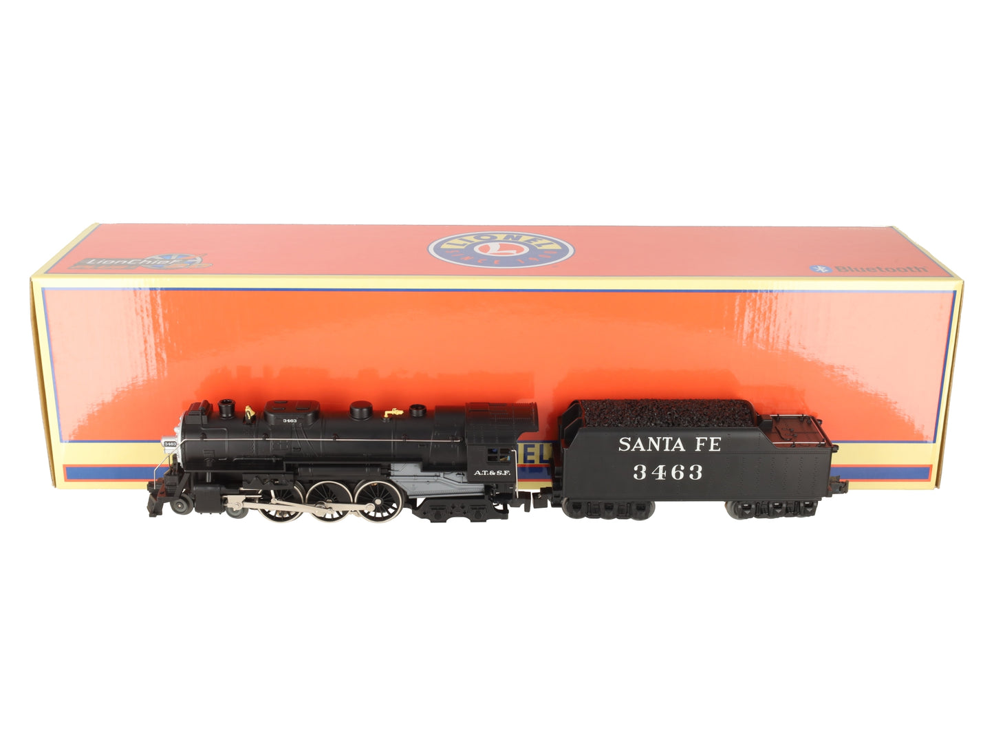 Lionel 2232030 O Santa Fe LionChief Plus 2.0 Hudson Steam Locomotive #3463 EX/Box