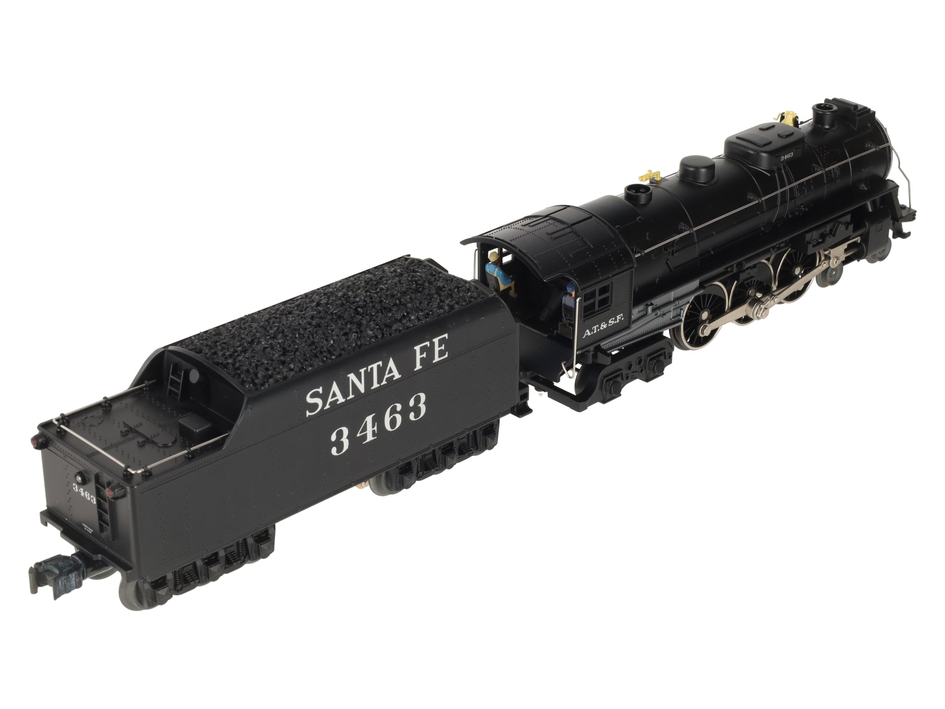Lionel 2232030 O Santa Fe LionChief Plus 2.0 Hudson Steam Locomotive #3463 EX/Box
