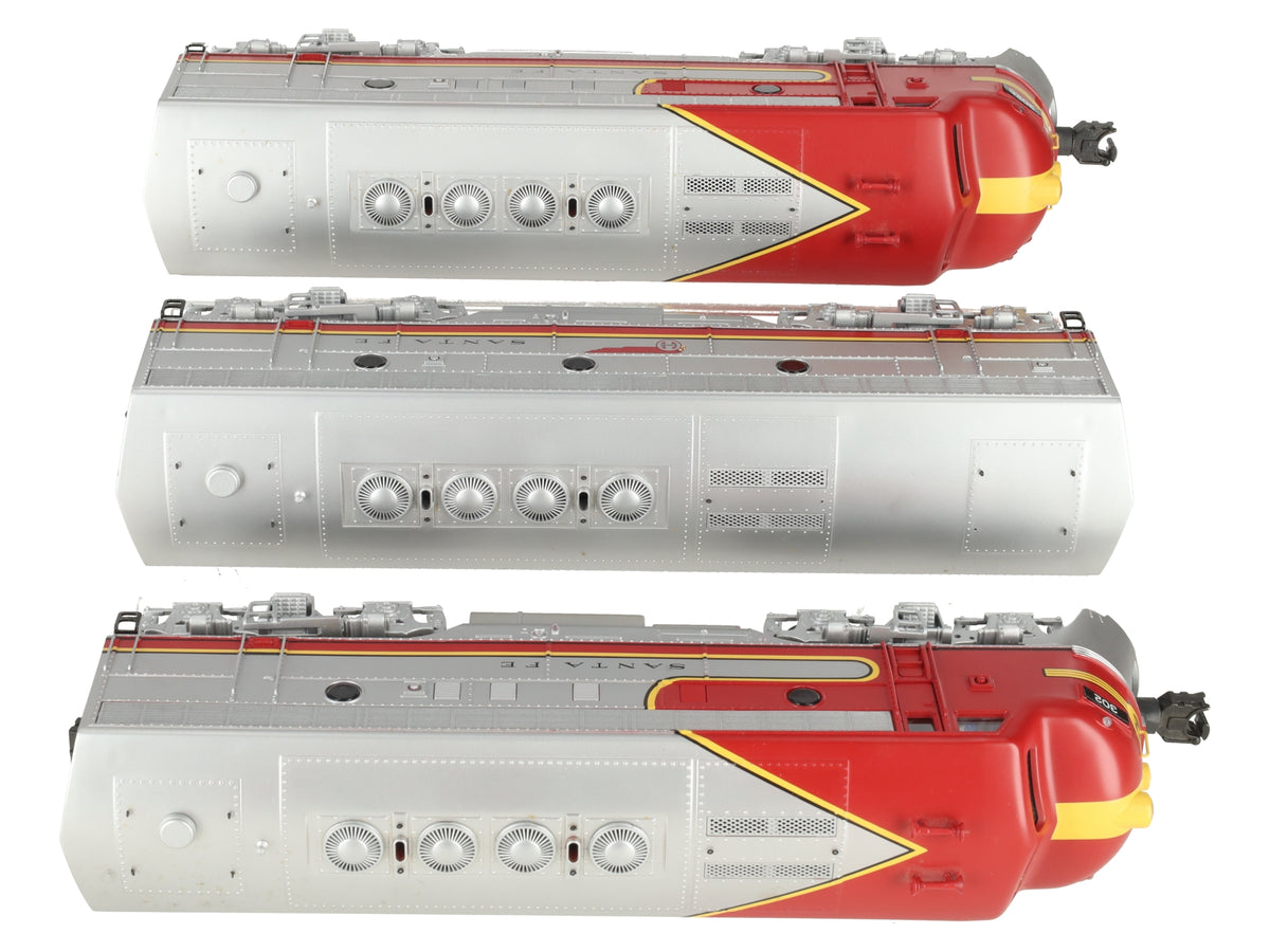 K-Line K25301 O Gauge Santa Fe ABA Diesel Locomotive Set w/TMCC #302 EX/Box
