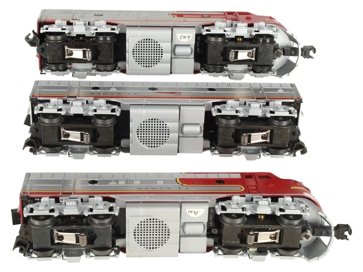 K-Line K25301 O Gauge Santa Fe ABA Diesel Locomotive Set w/TMCC #302 EX/Box