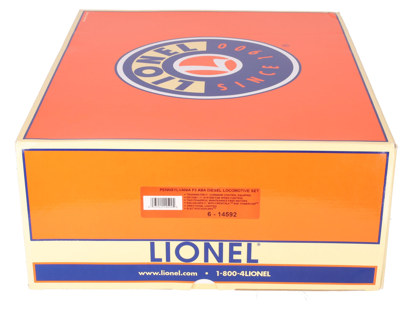 Lionel 6-14592 O Gauge Pennsylvania F3 ABA Diesel Locomotive Set w/TMCC VG/Box