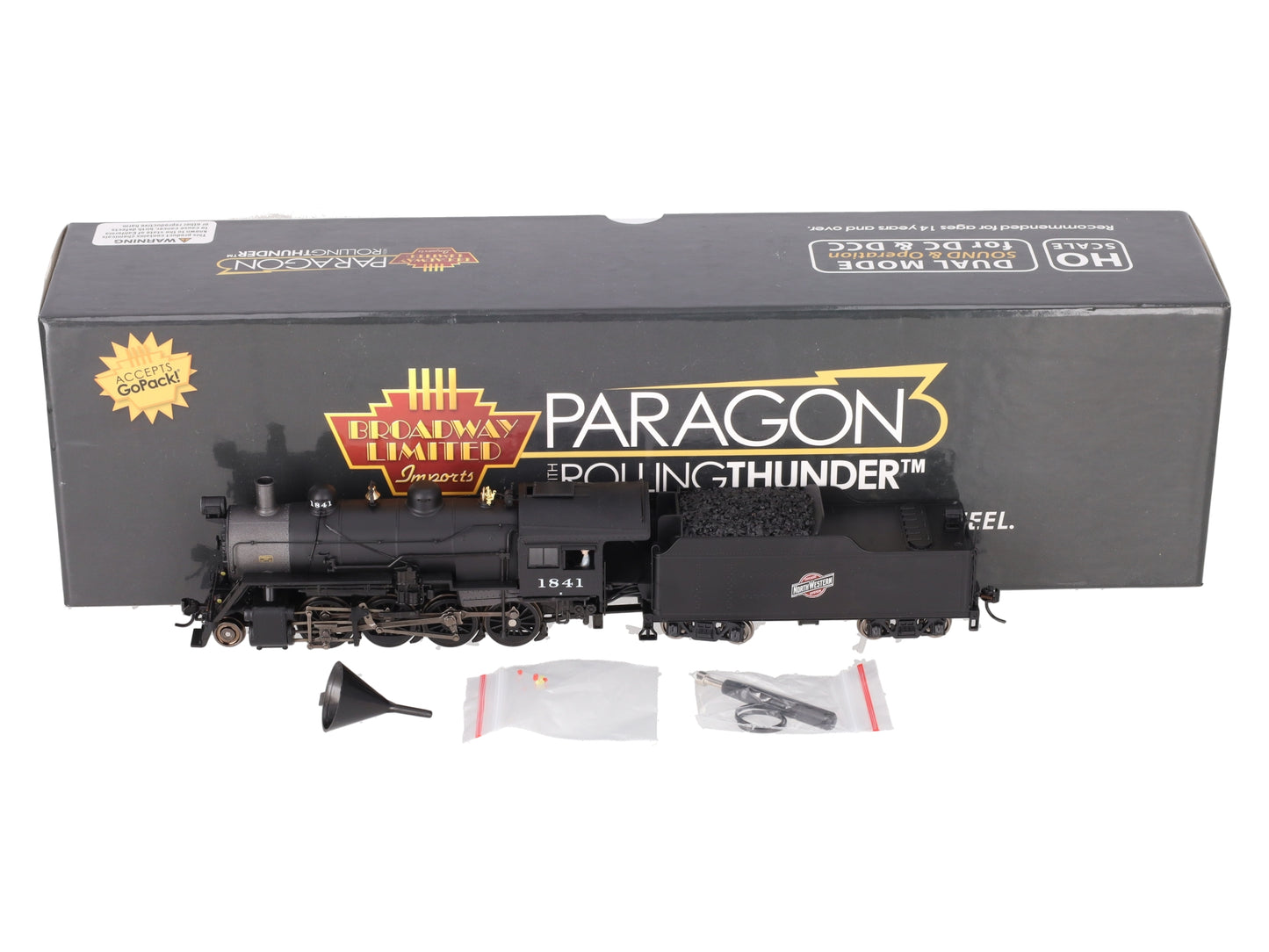 Broadway Limited 6343 HO C&NW 2-8-0 Consolidation Steam Loco Sound/DCC #1841 EX/Box