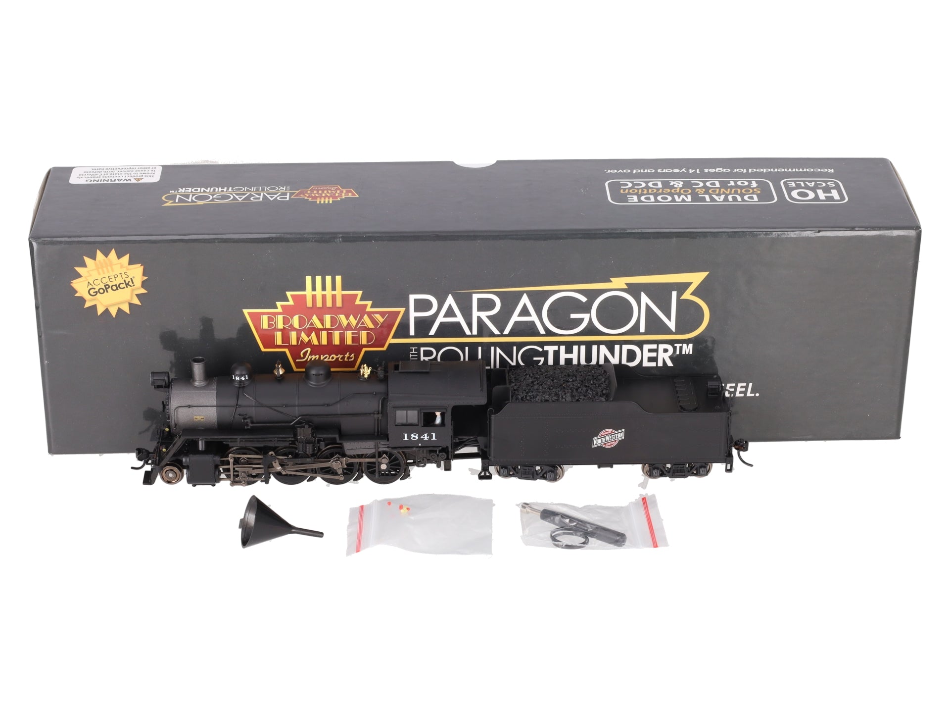 Broadway Limited 6343 HO C&NW 2-8-0 Consolidation Steam Loco Sound/DCC #1841 EX/Box
